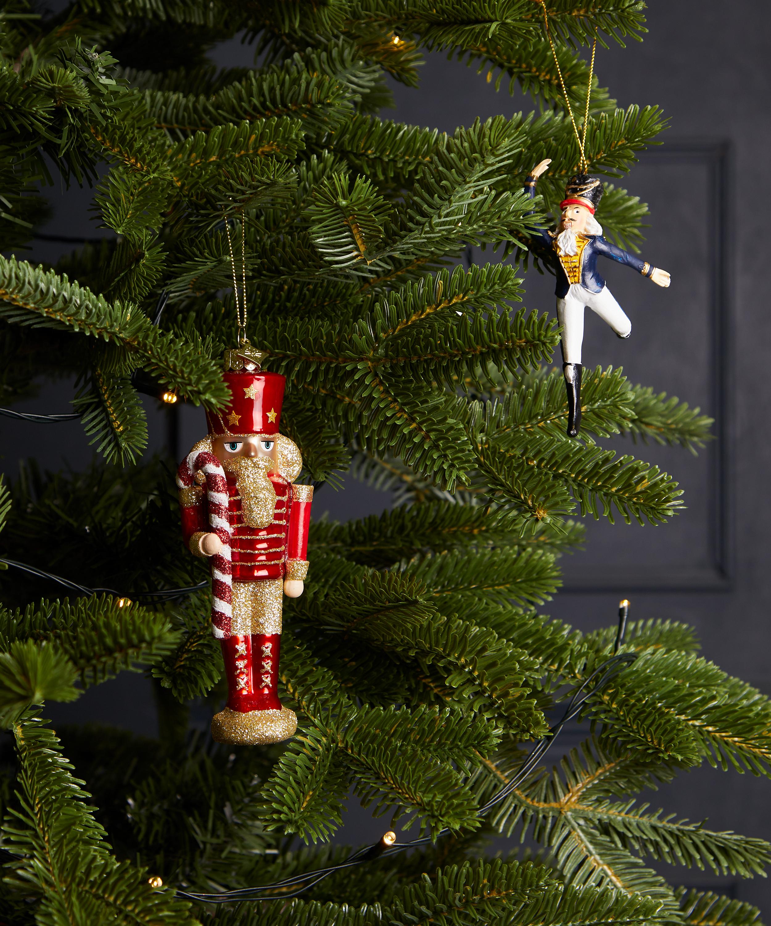 Christmas - Glass Nutcracker with Candy Cane Ornament image number 1