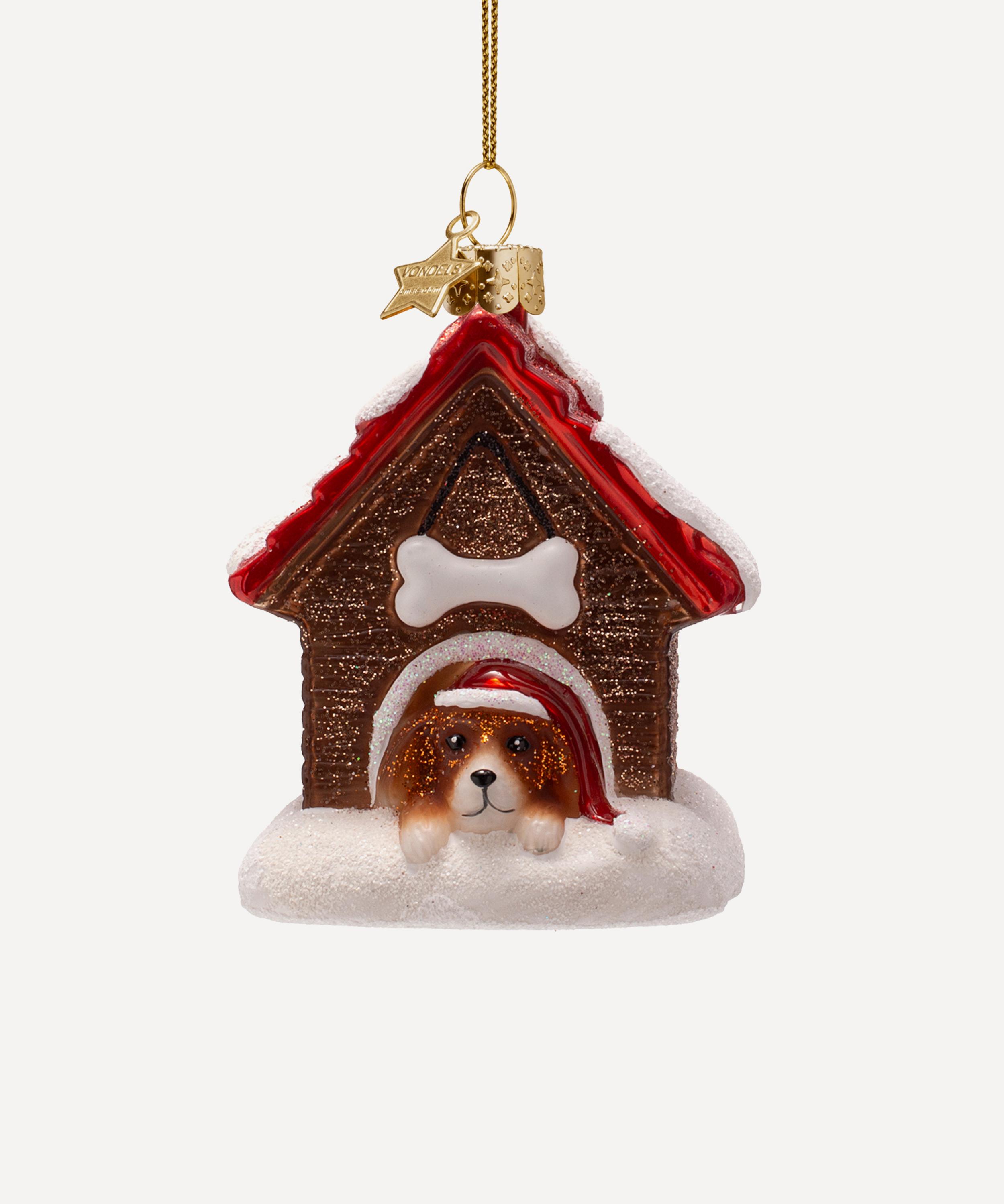 Christmas - Glass Dog House Ornament image number 0