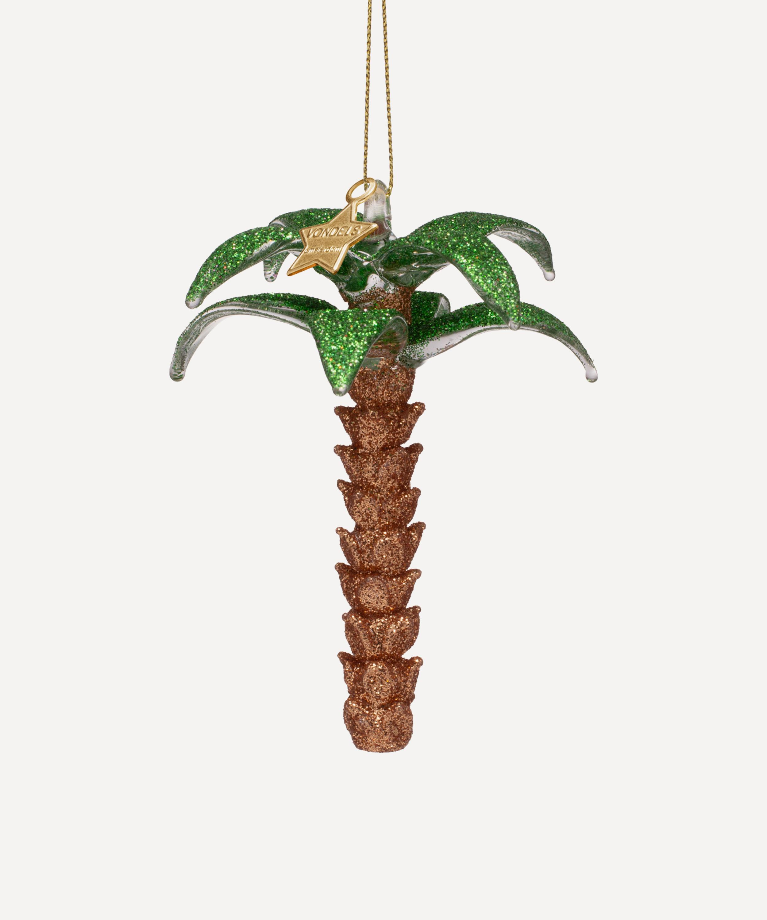 Christmas - Glass Glitter Palm Tree Ornament image number 0