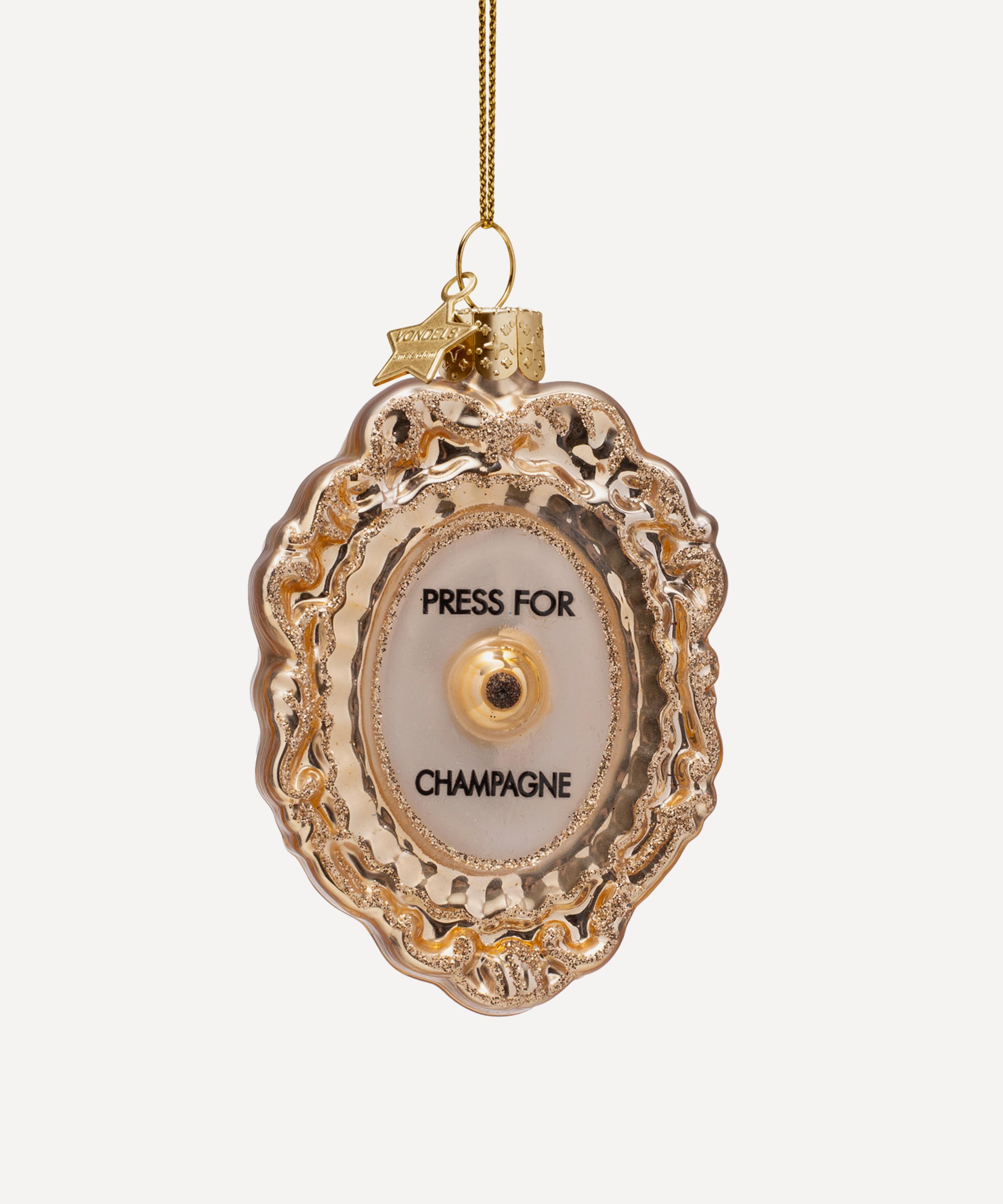 Christmas - Glass Press for Champagne Ornament image number 0