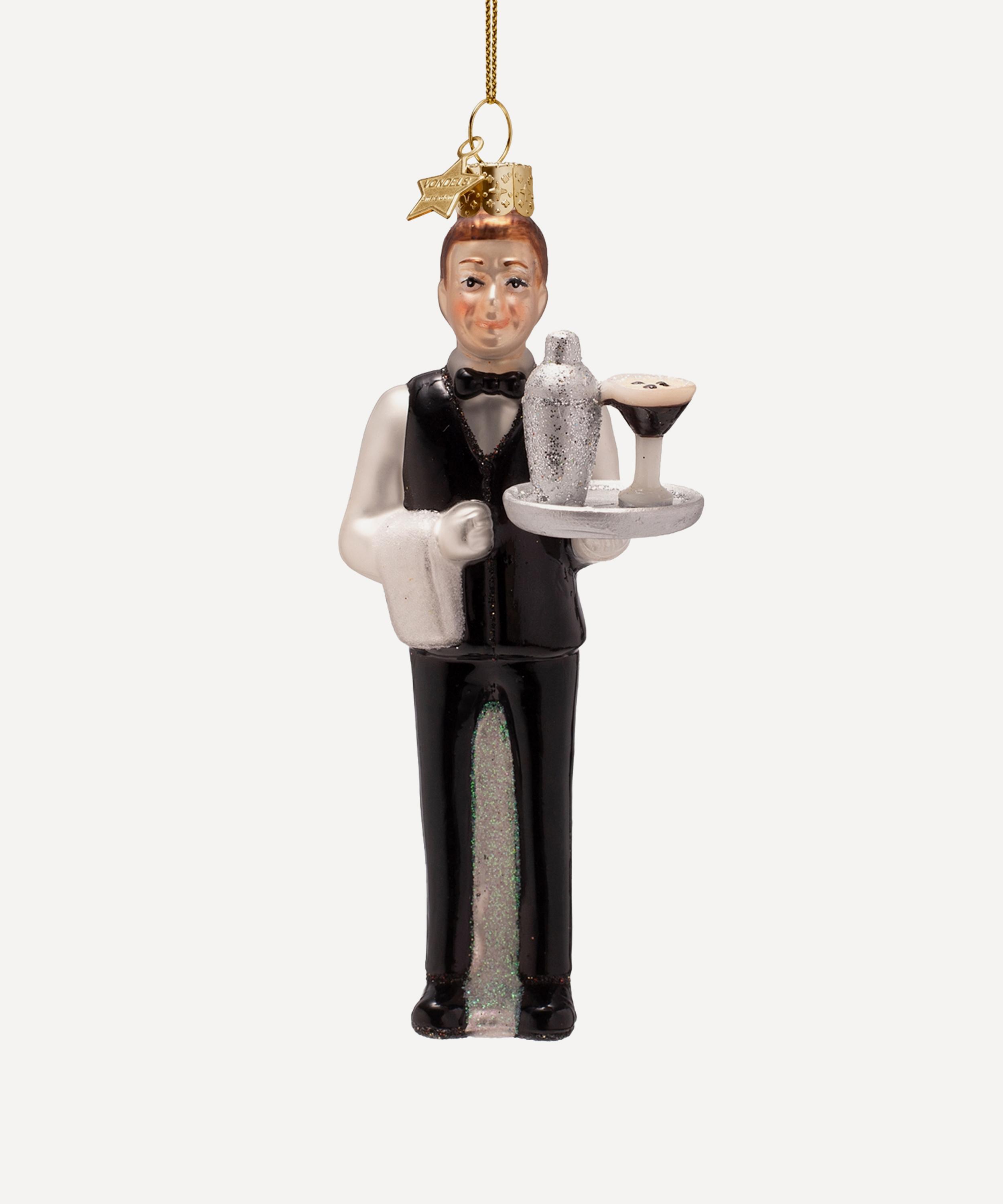 Christmas - Glass Waiter with Cocktail Ornament image number 0