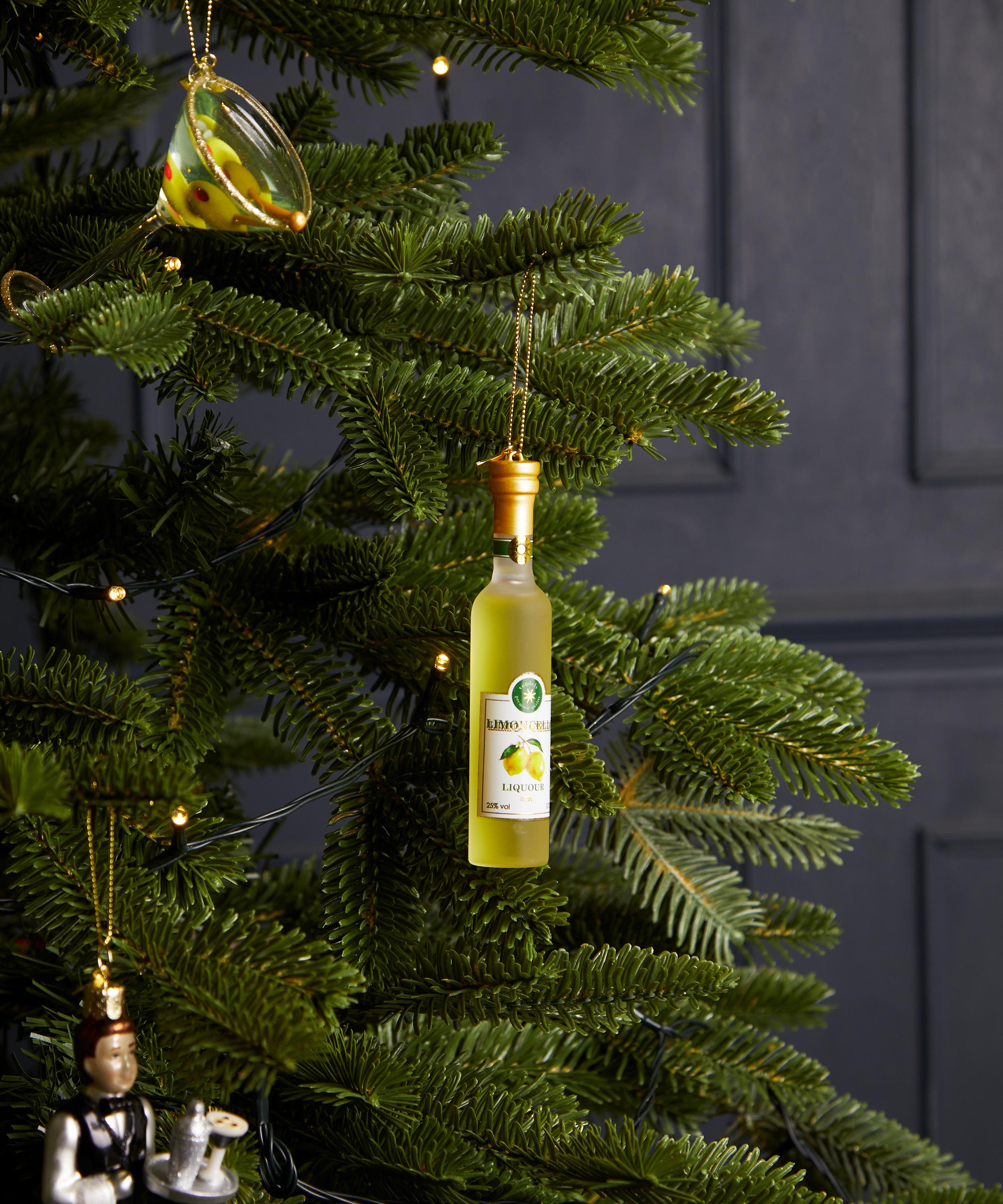 Christmas - Glass Limoncello Bottle Ornament image number 1