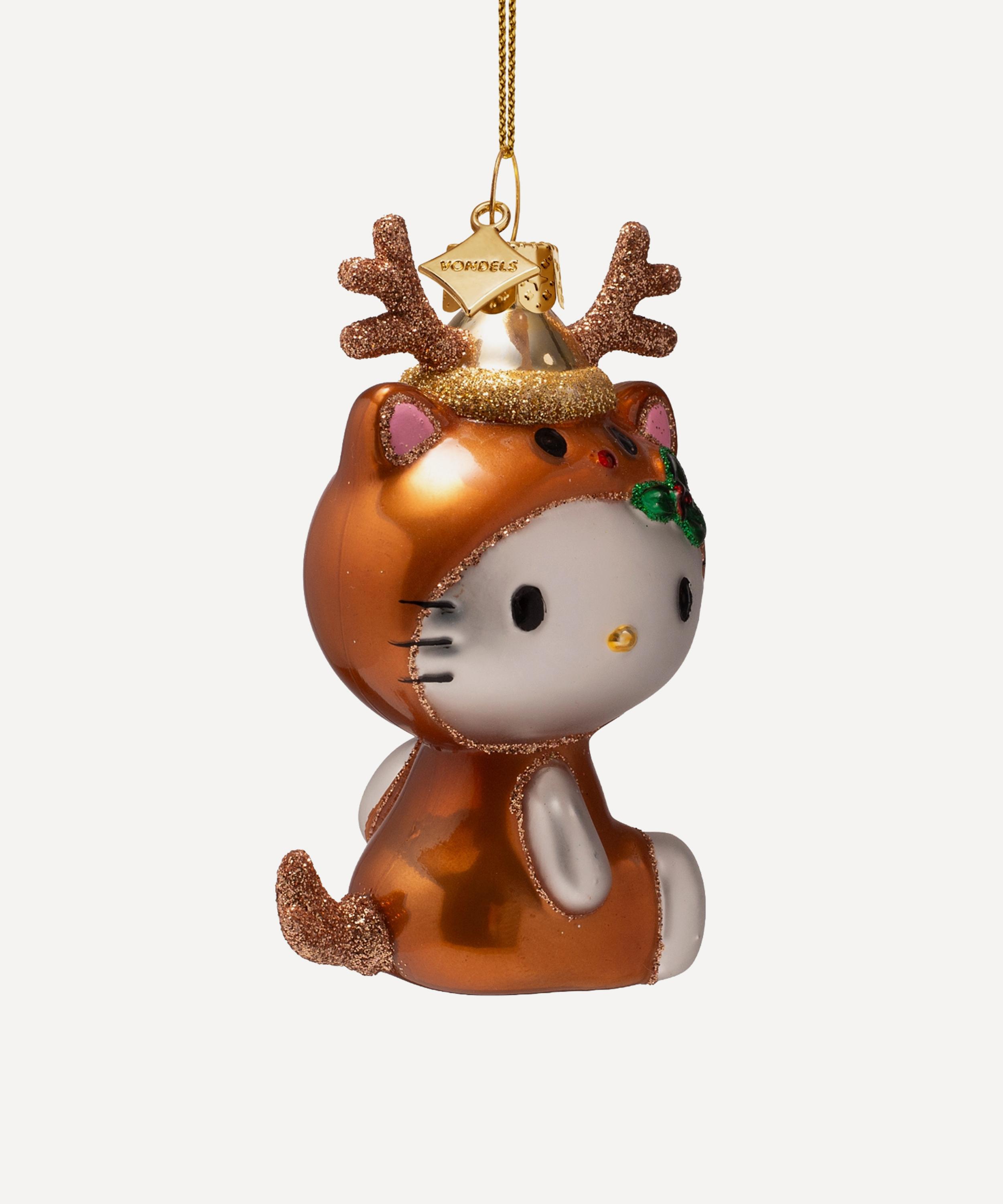 Christmas - Glass Hello Kitty Reindeer Suit Ornament image number 0