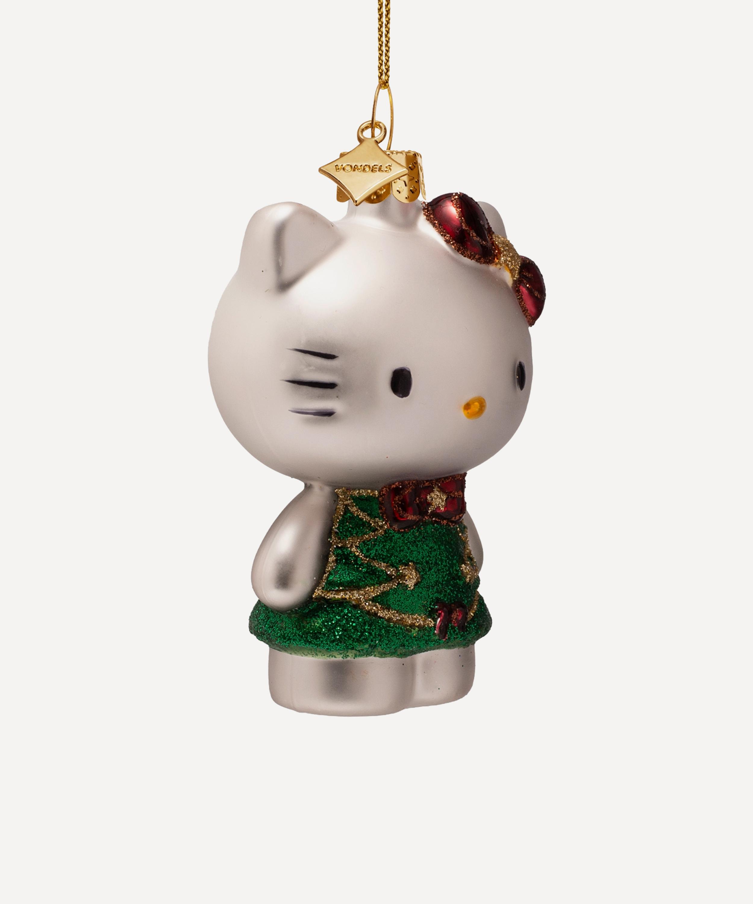 Christmas - Glass Hello Kitty Christmas Tree Dress Ornament image number 0