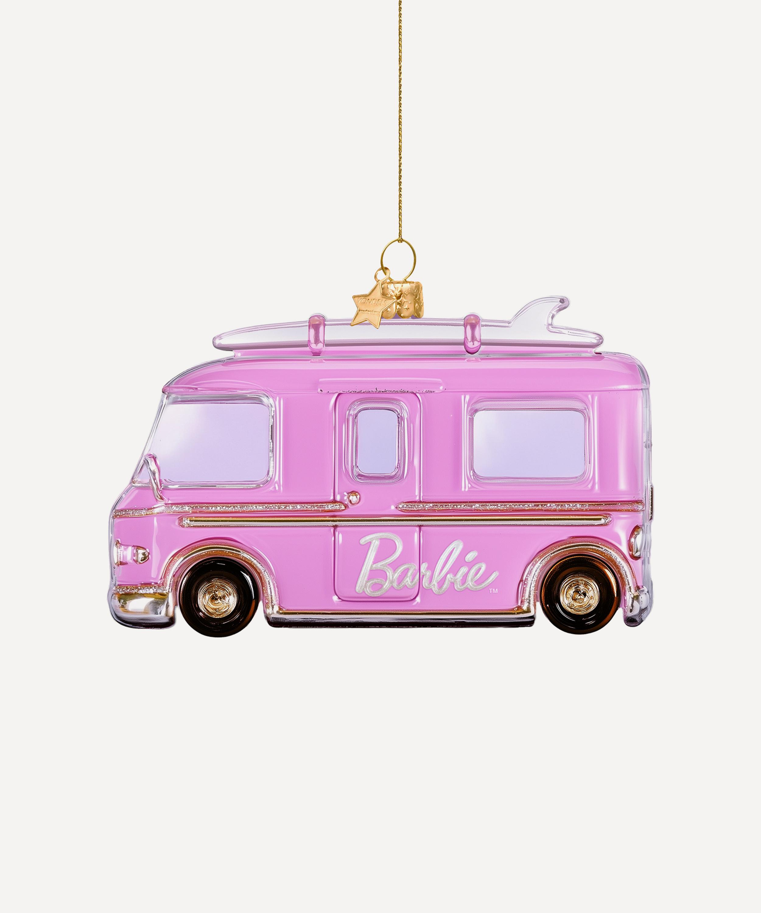 Christmas - Glass Barbie Camper Ornament image number 0