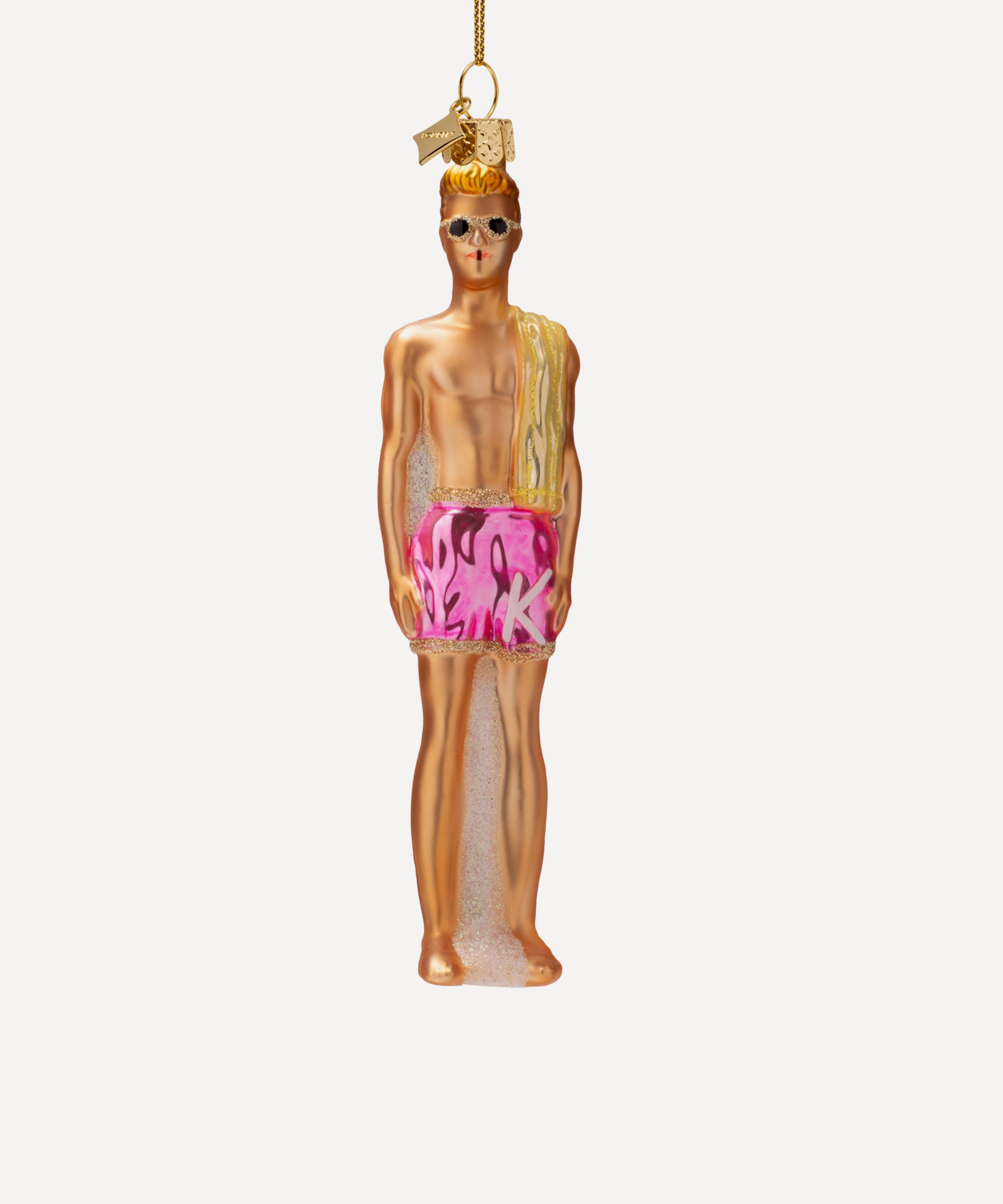 Christmas - Glass Barbie Ken Doll Ornament image number 0