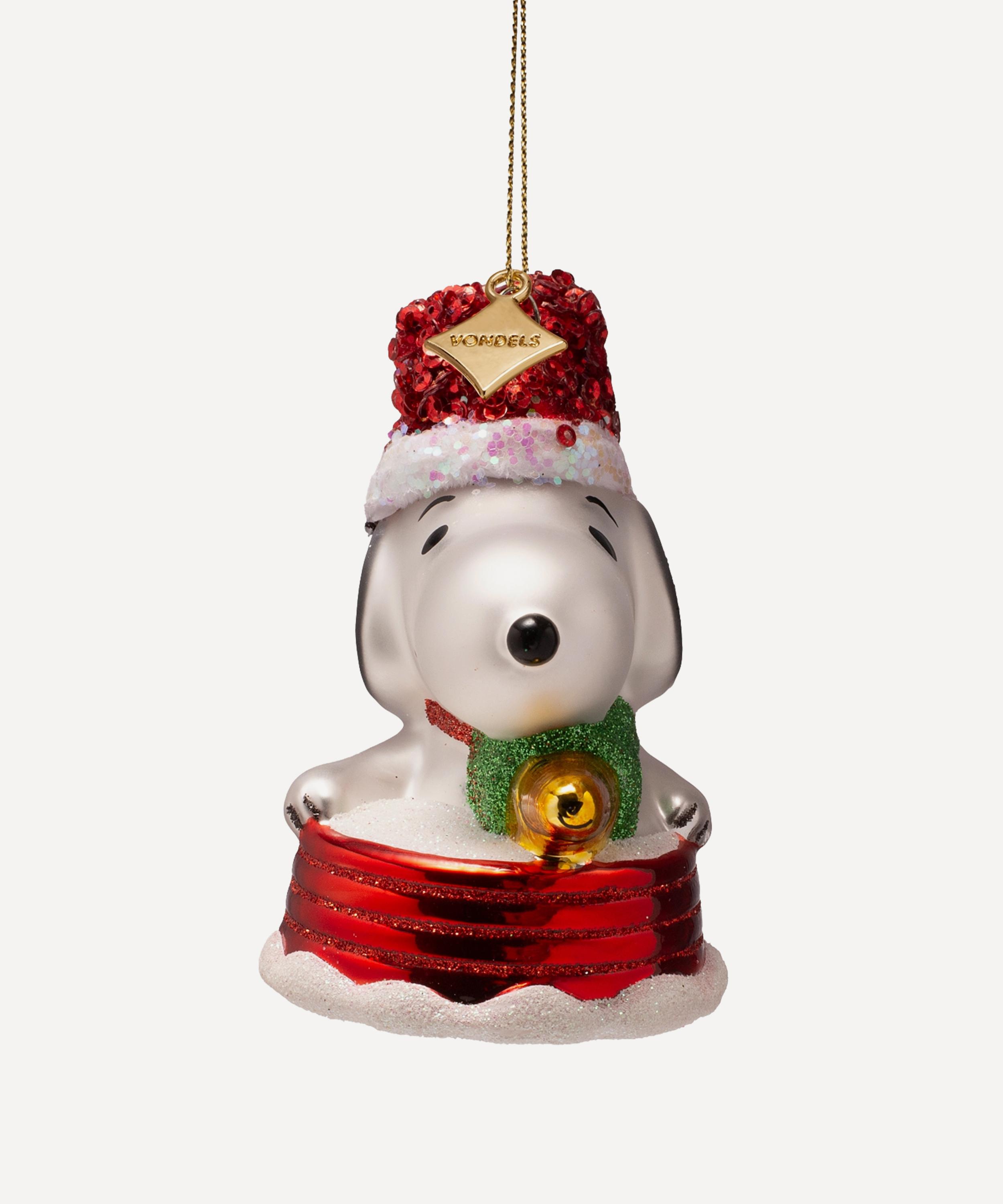 Christmas - Glass Snoopy and Woodstock Sleigh Ornament image number 0
