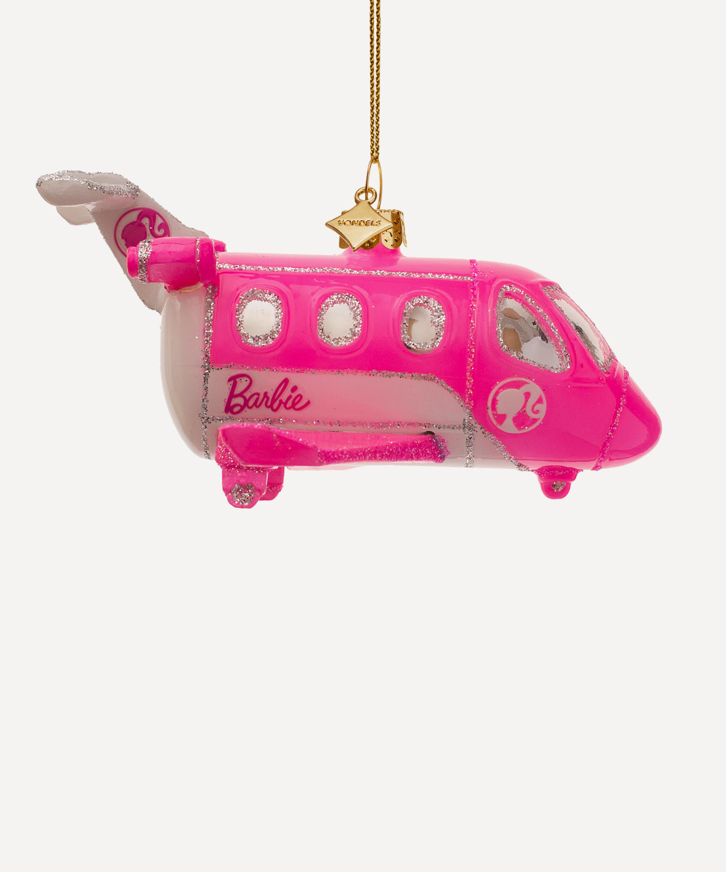 Christmas - Glass Barbie Airplane Ornament image number 0