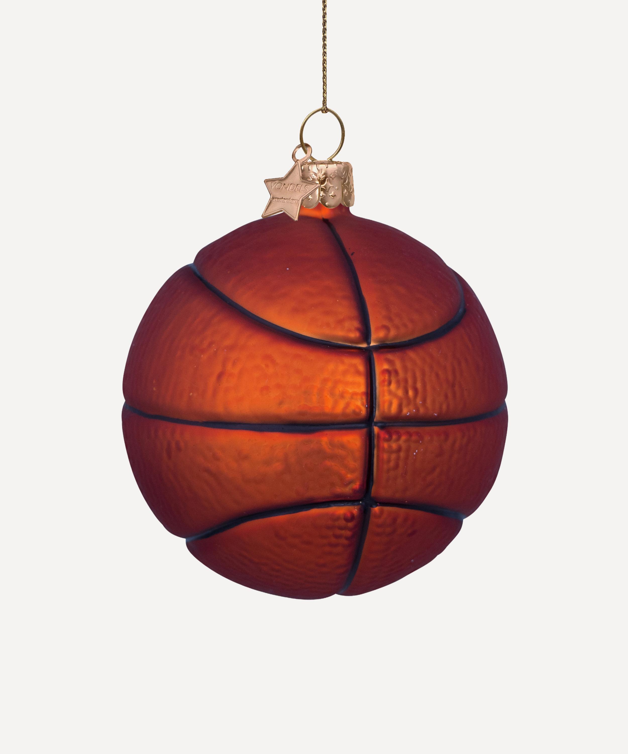 Christmas - Basketball Glass Ornament image number 0
