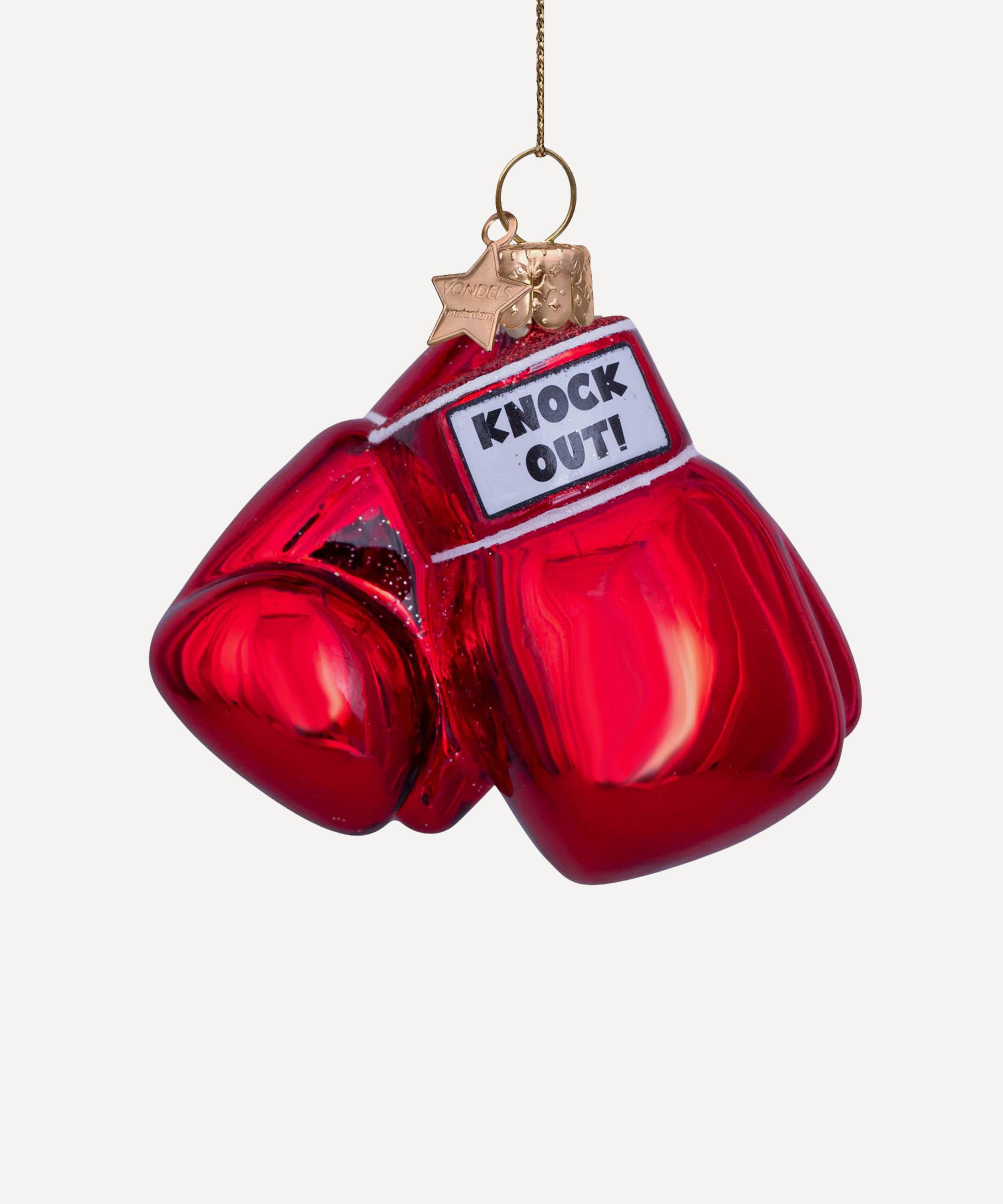 Christmas - Glass Red Boxing Gloves Ornament image number 0