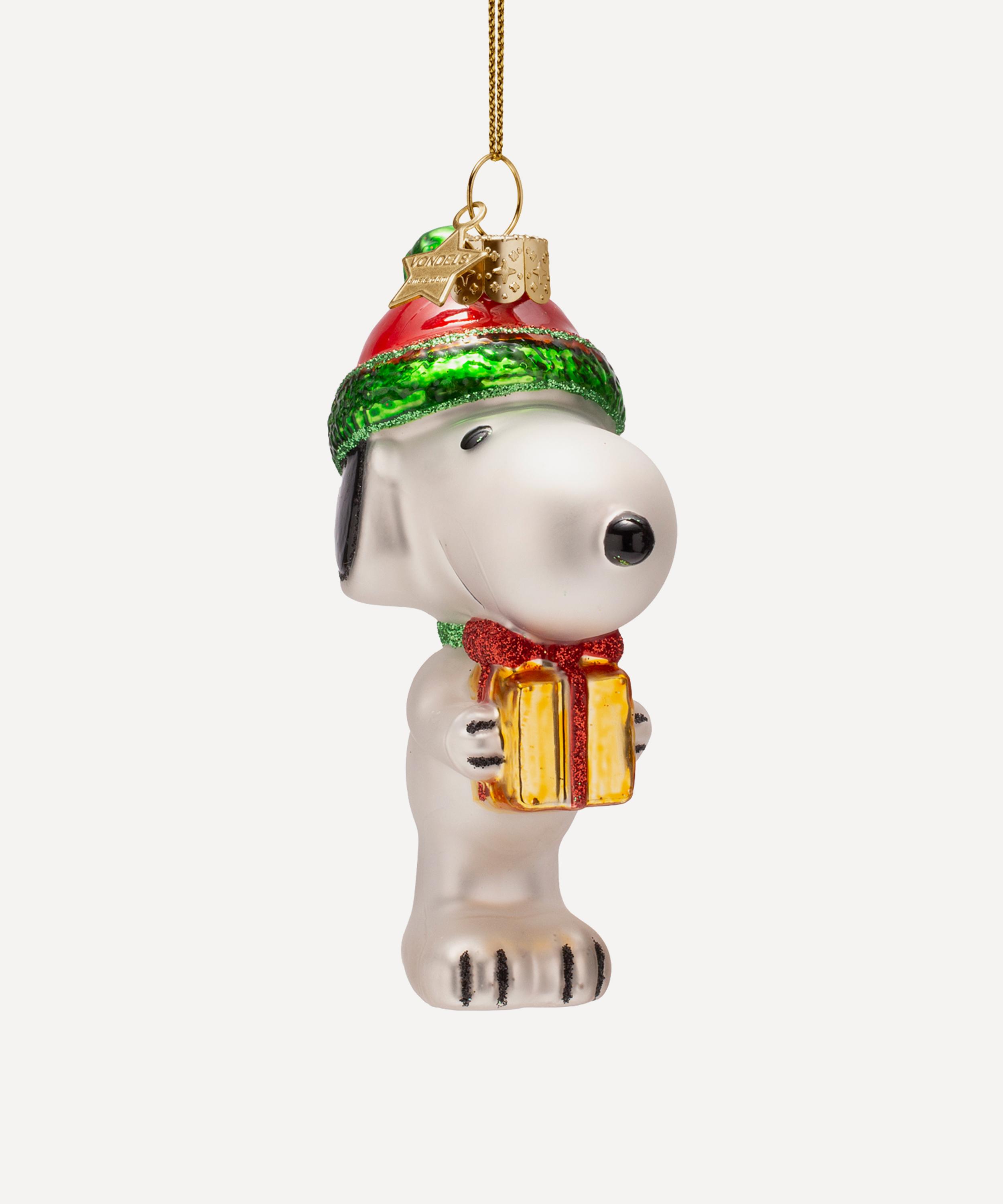 Christmas - Snoopy with Christmas Gift Glass Ornament image number 0