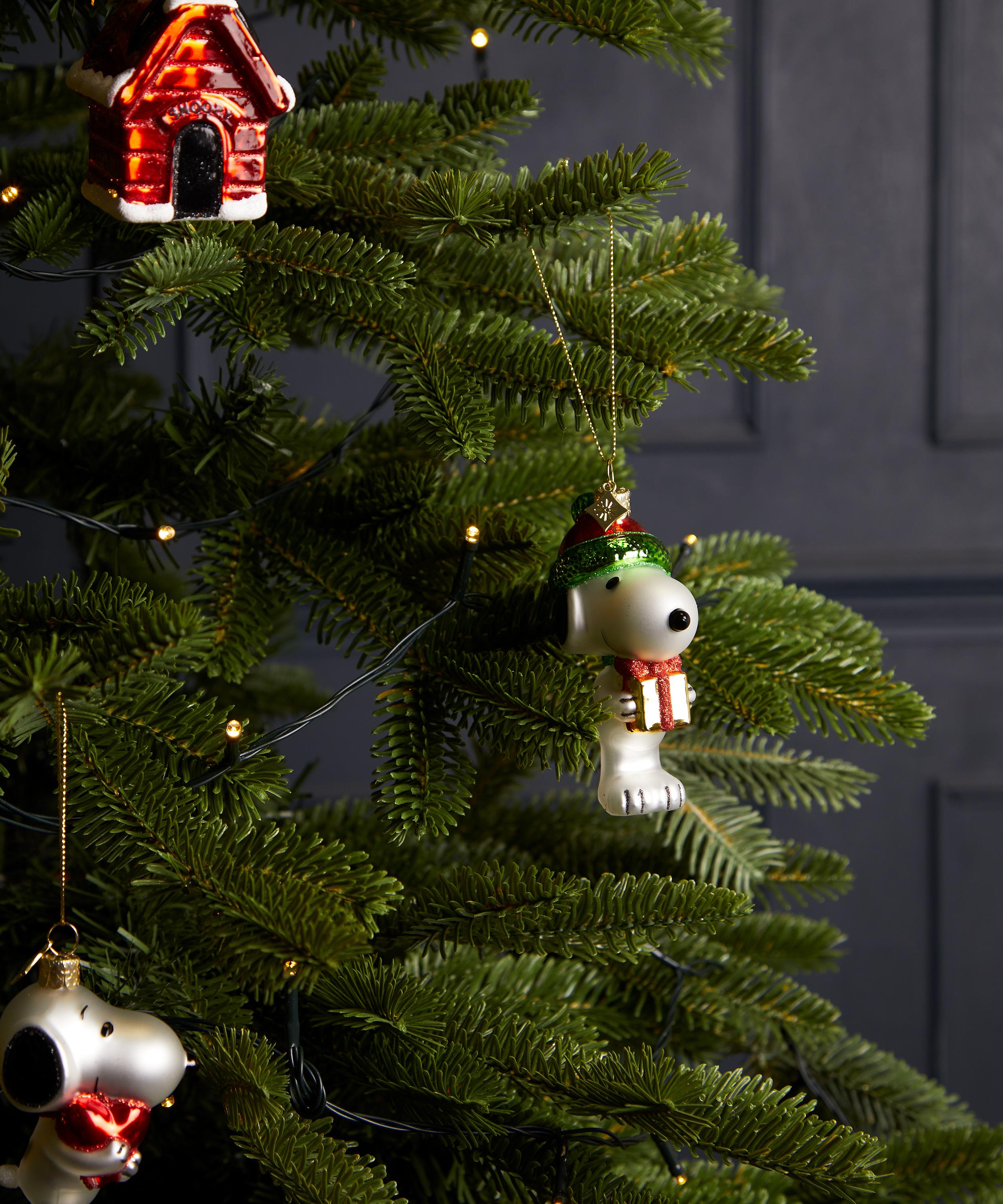 Christmas - Snoopy with Christmas Gift Glass Ornament image number 1
