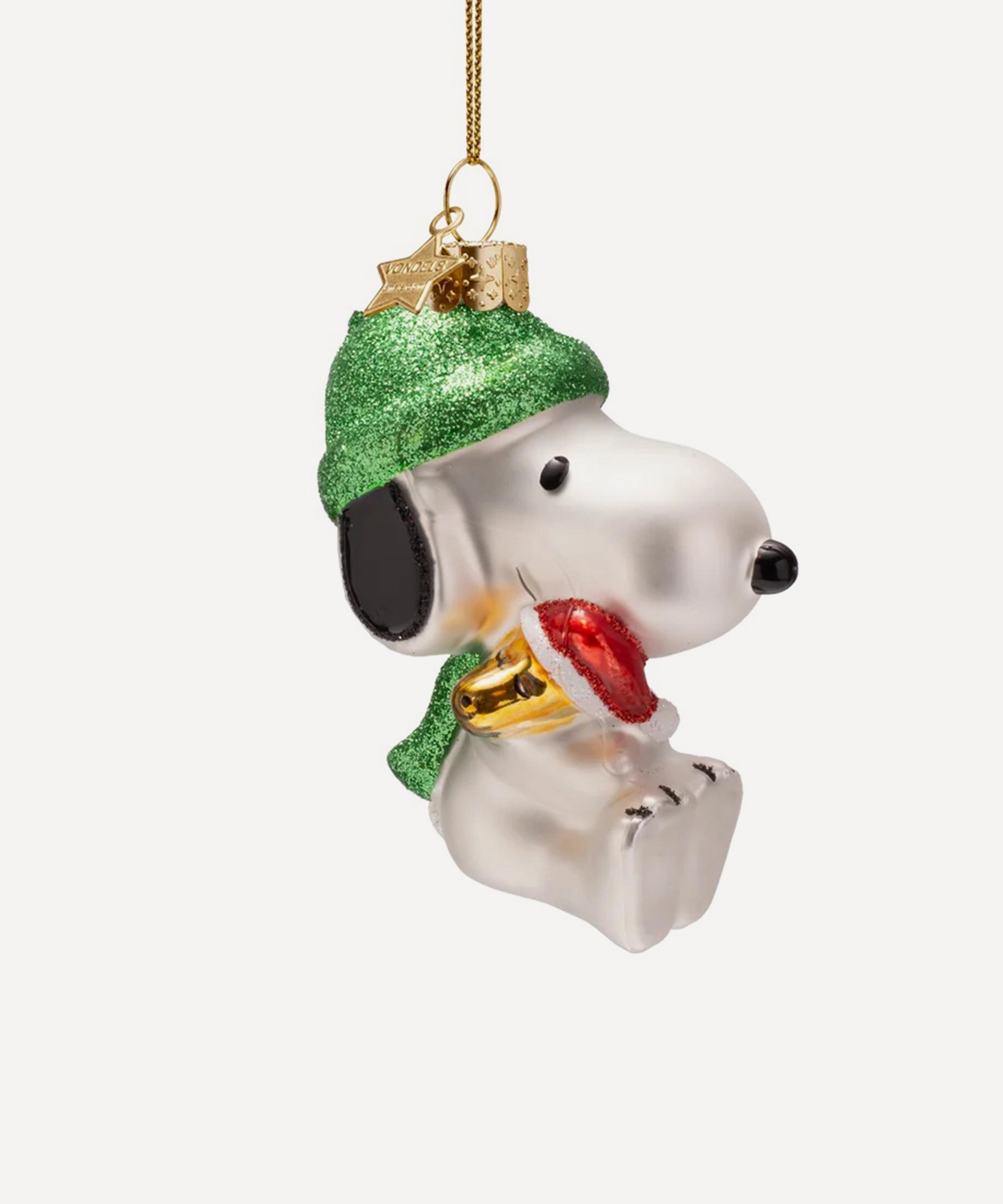 Christmas - Glass Snoopy & Woodstock Ornament image number 0