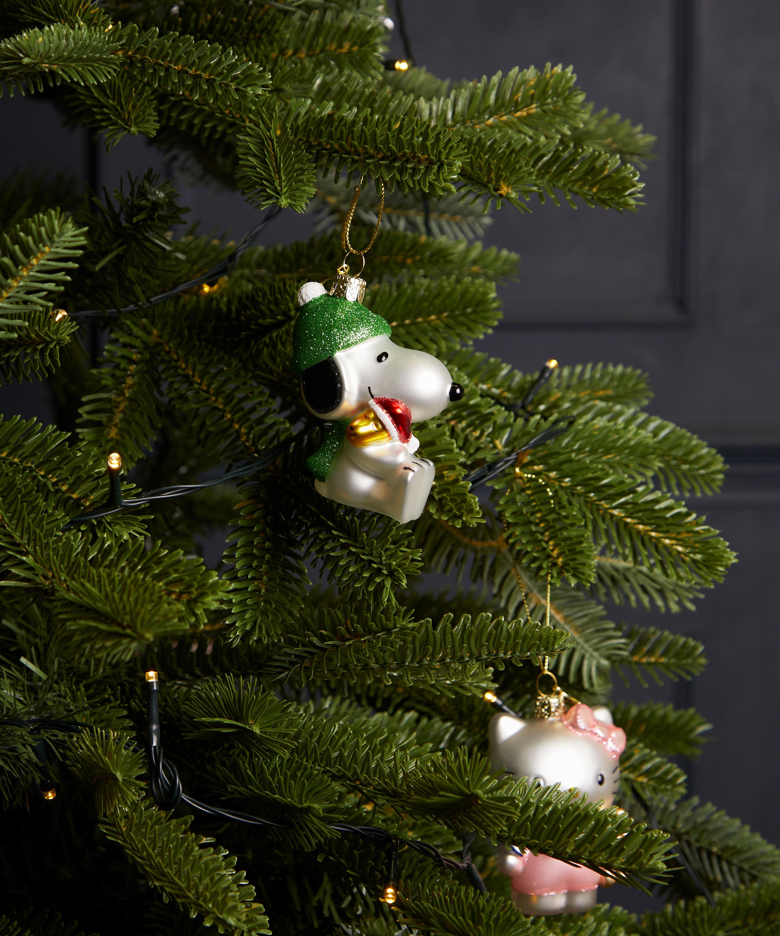 Christmas - Glass Snoopy & Woodstock Ornament image number 1
