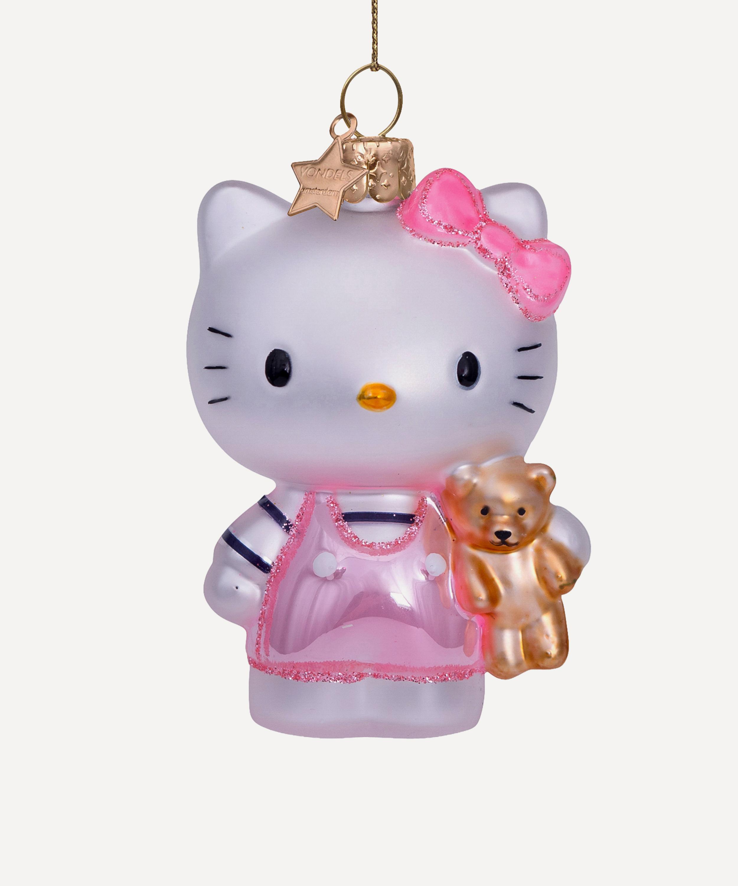 Christmas - Glass Hello Kitty with Bear Ornament image number 0