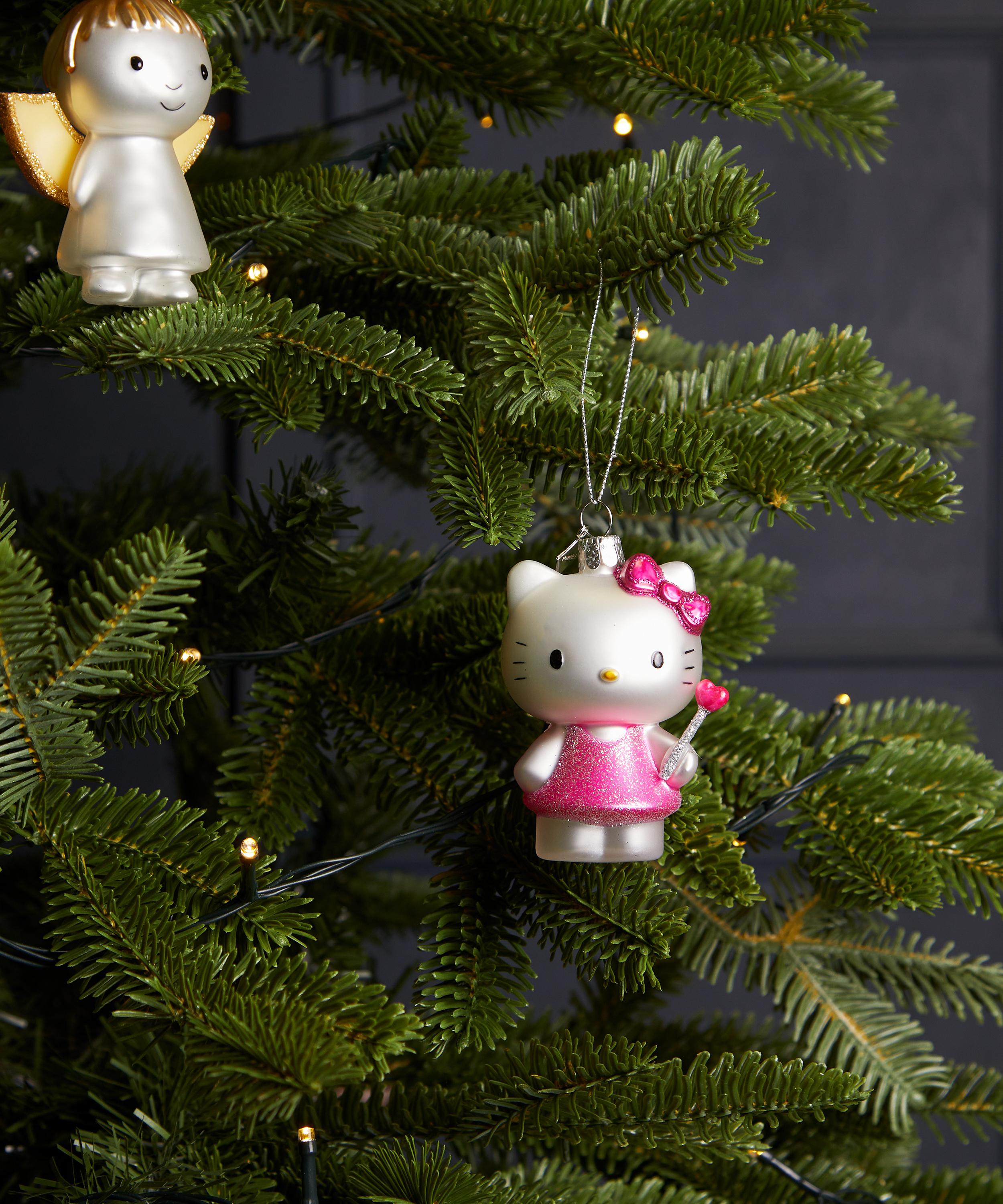 Christmas - Glass Hello Kitty Magic Wand Ornament image number 1