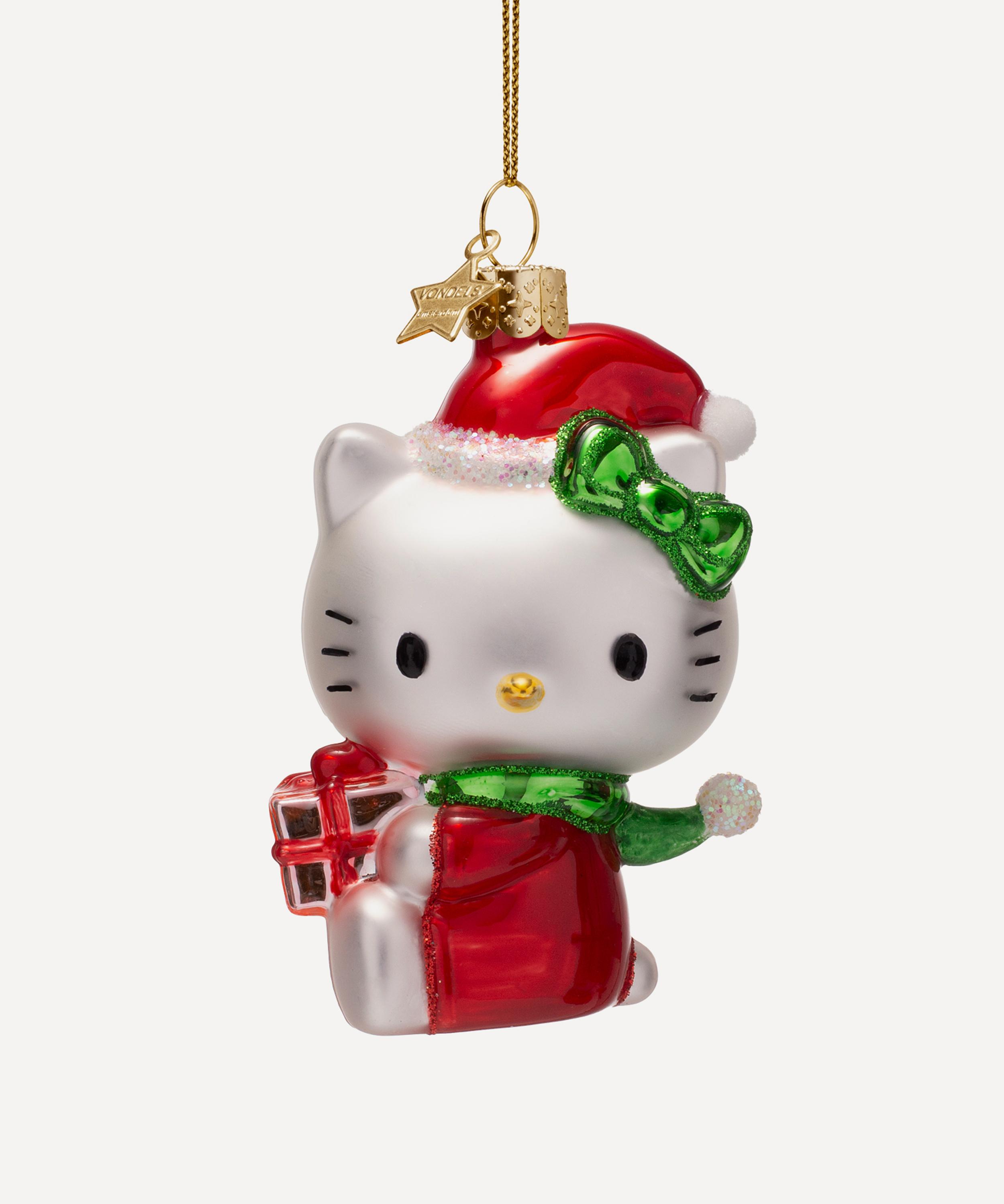 Christmas - Hello Kitty with Christmas Gift Glass Ornament image number 0