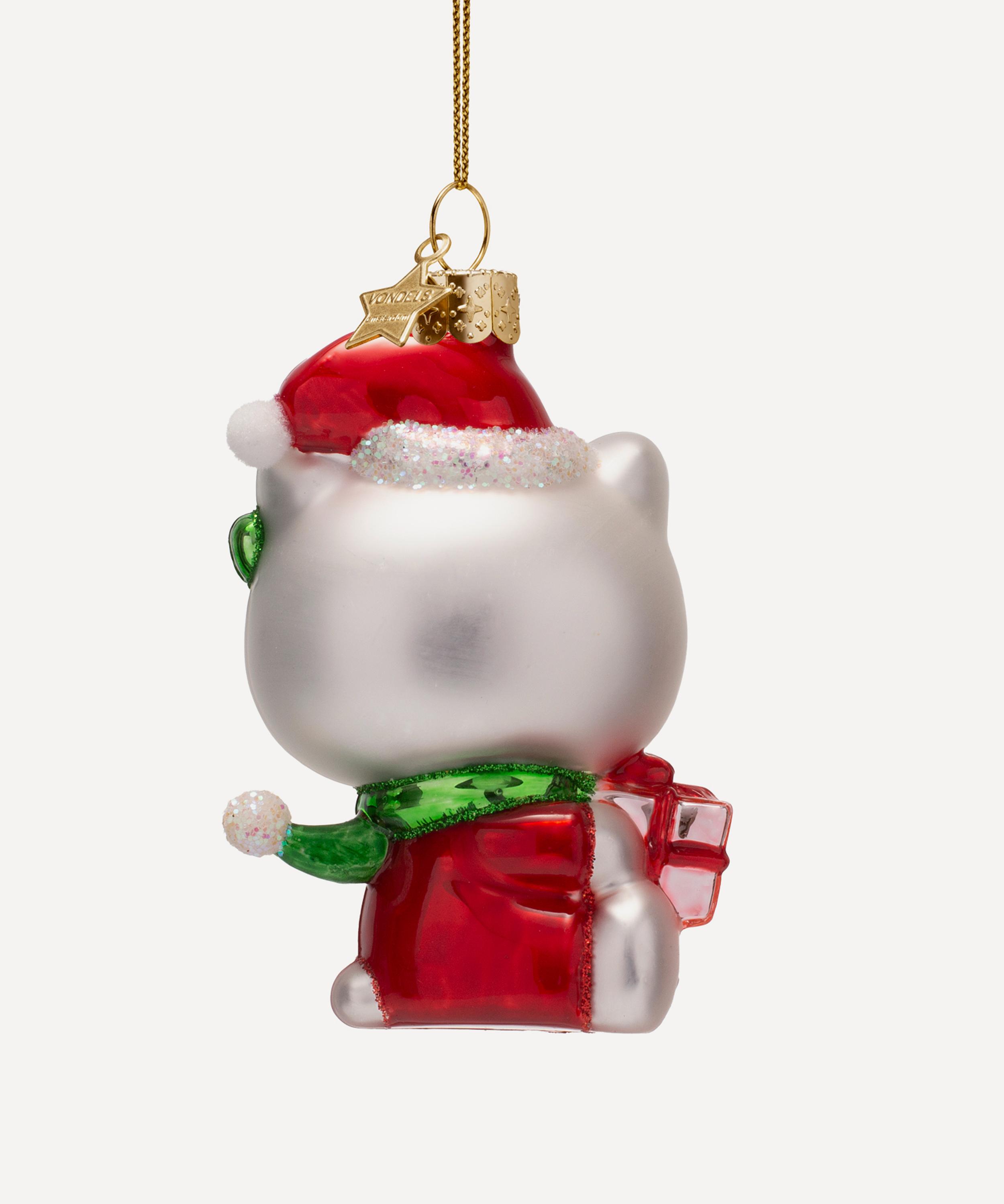Christmas - Hello Kitty with Christmas Gift Glass Ornament image number 2