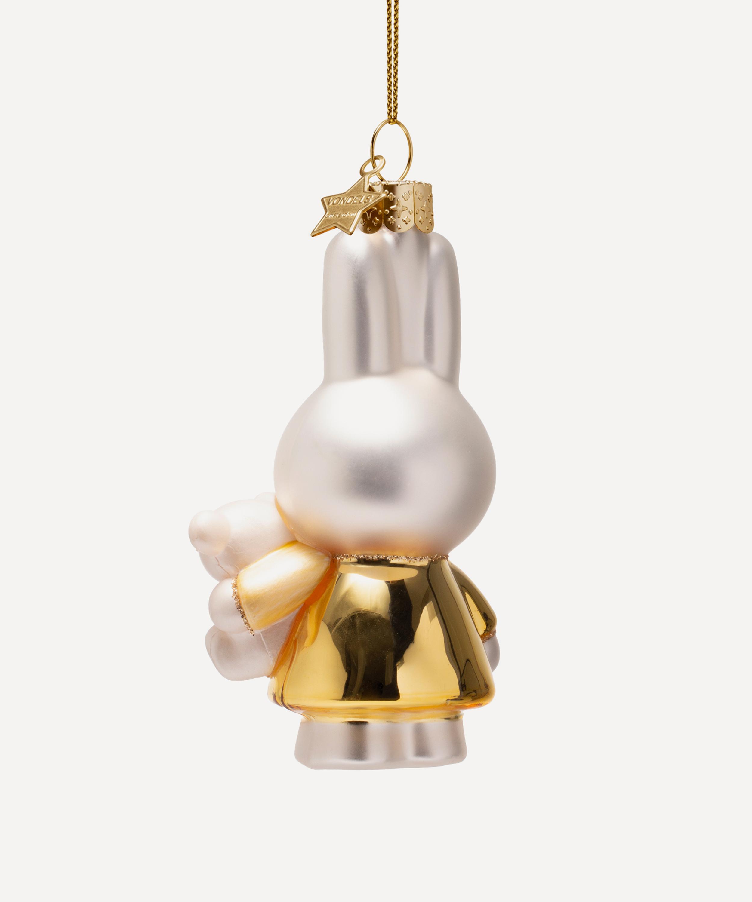 Christmas - Miffy with Teddy Bear Glass Ornament image number 2