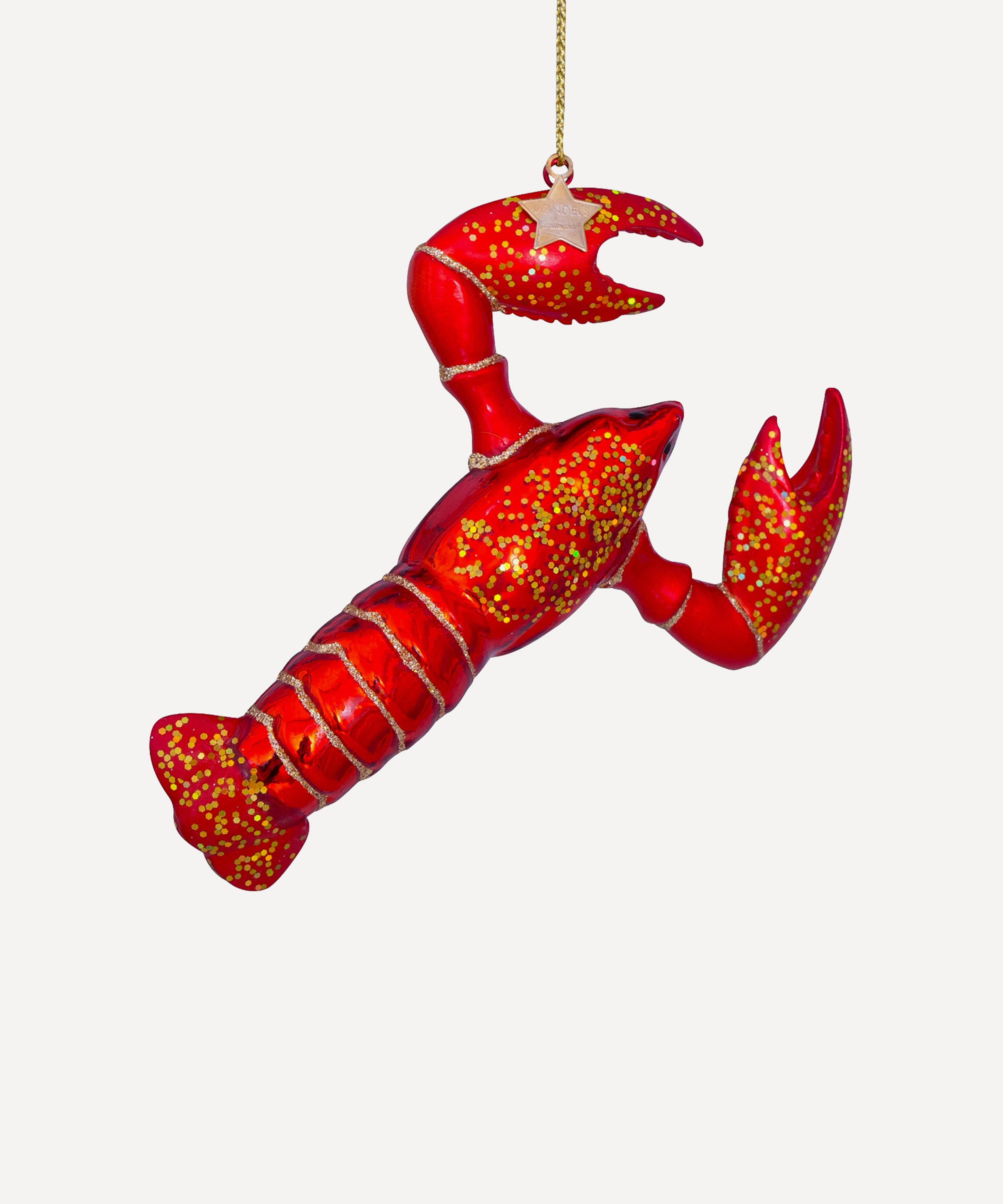 Christmas - Glass Red Lobster Ornament image number 0