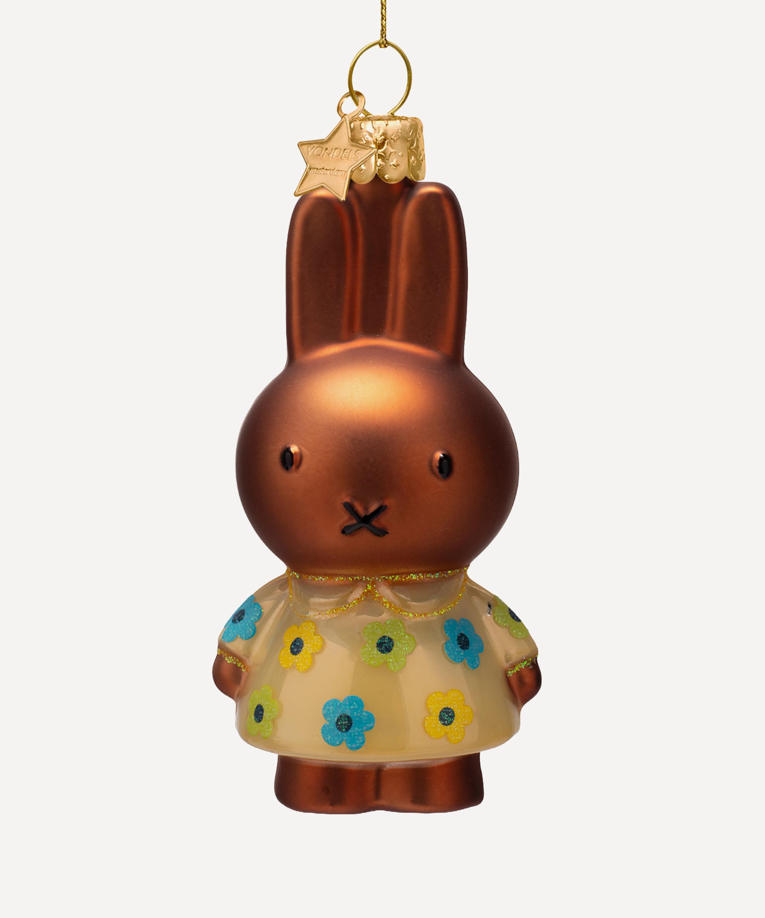 Christmas - Miffy with Nina Flower Dress  Glass Ornament image number 0