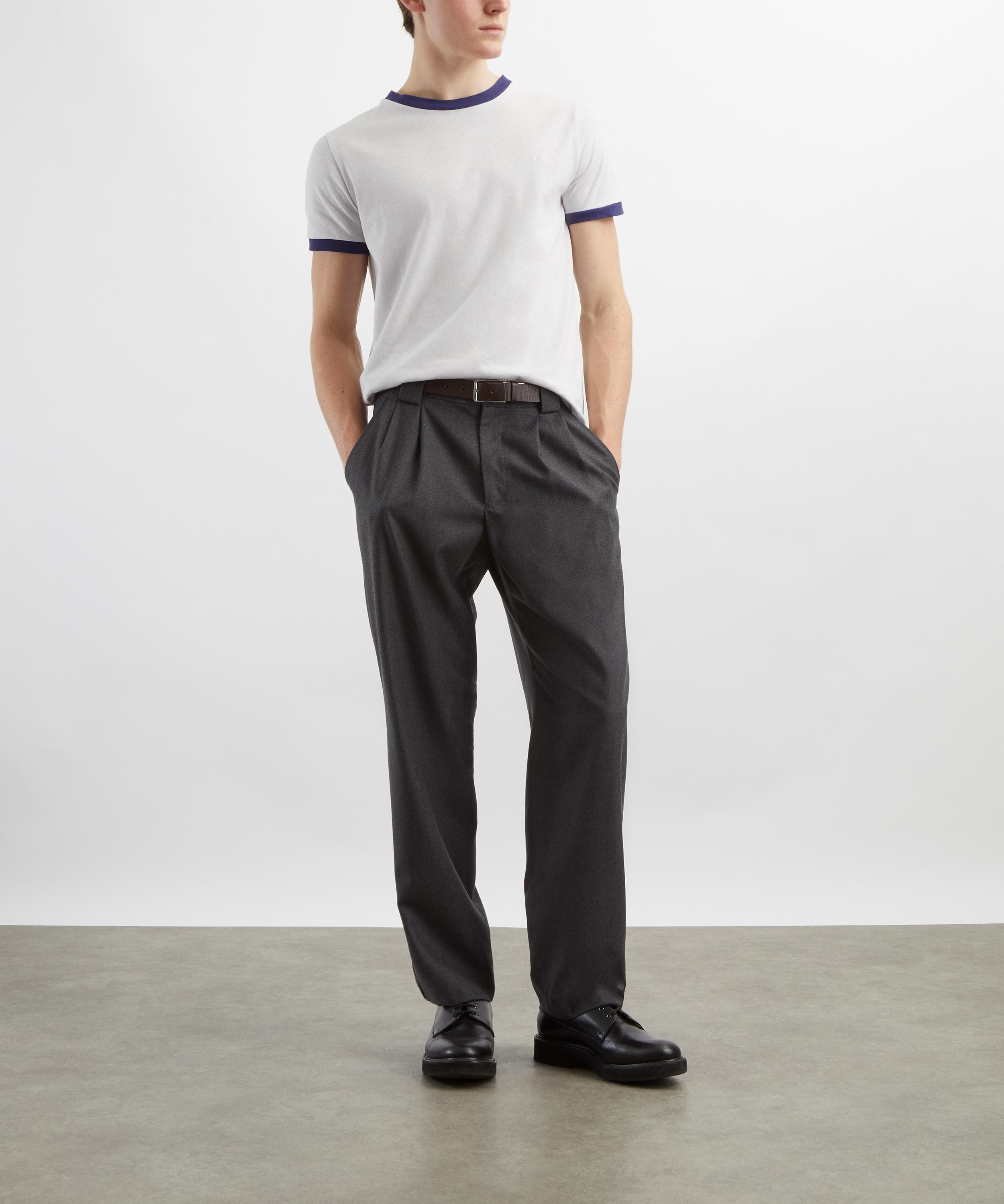 A.P.C. - Jules Cotton-Linen Ringer T-Shirt image number 1