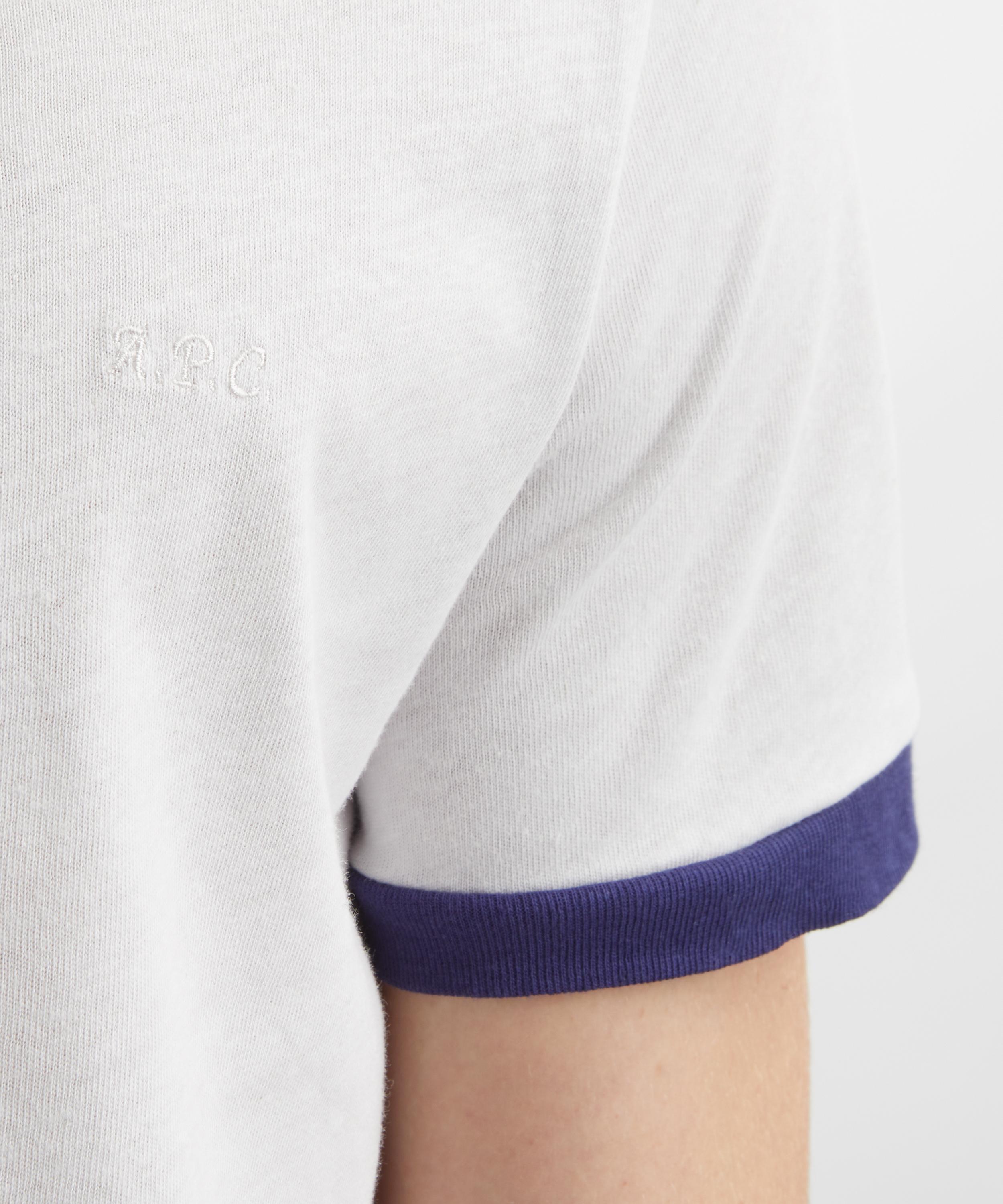 A.P.C. - Jules Cotton-Linen Ringer T-Shirt image number 4