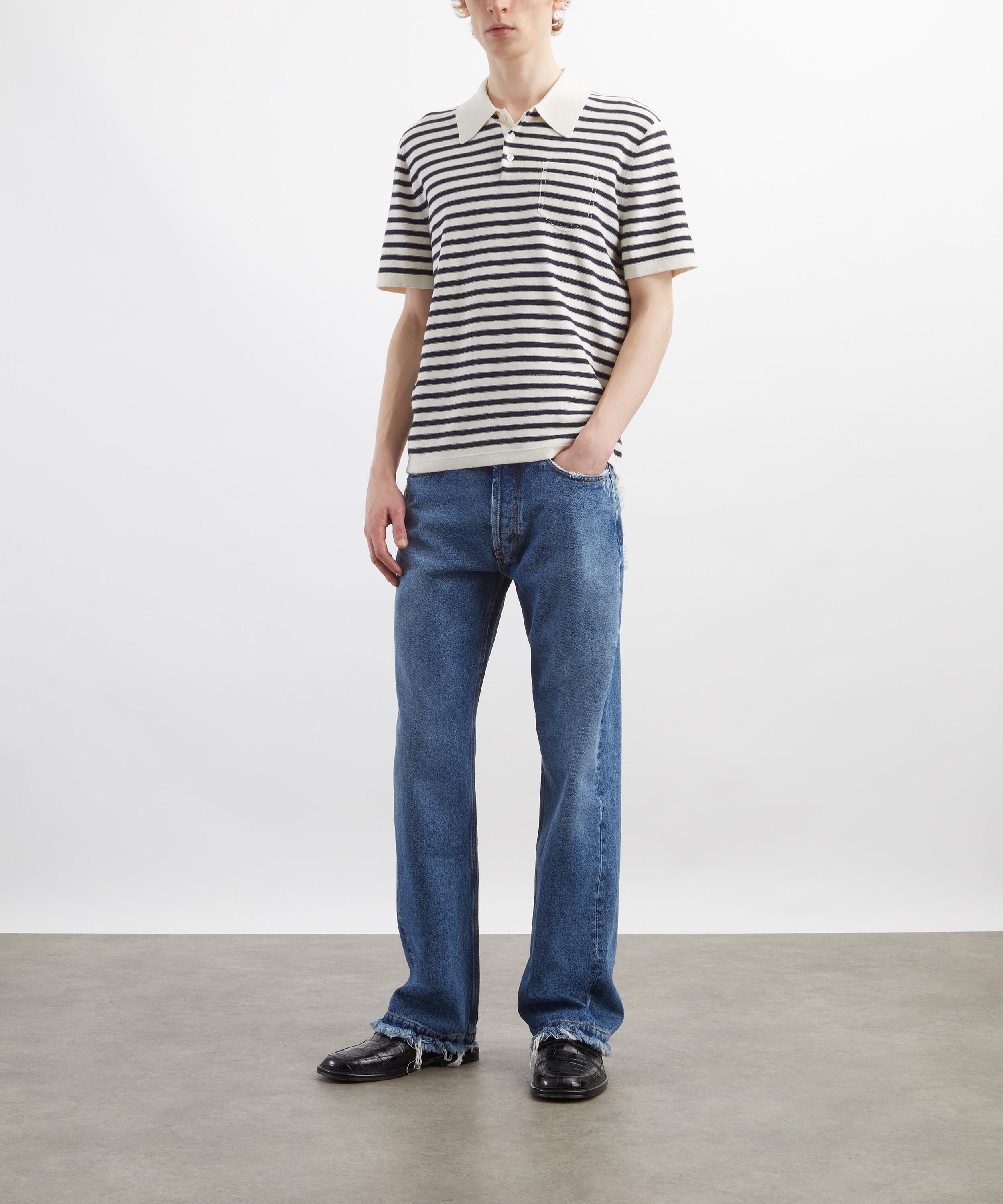 A.P.C. - Eliot Striped Knitted Polo image number 1