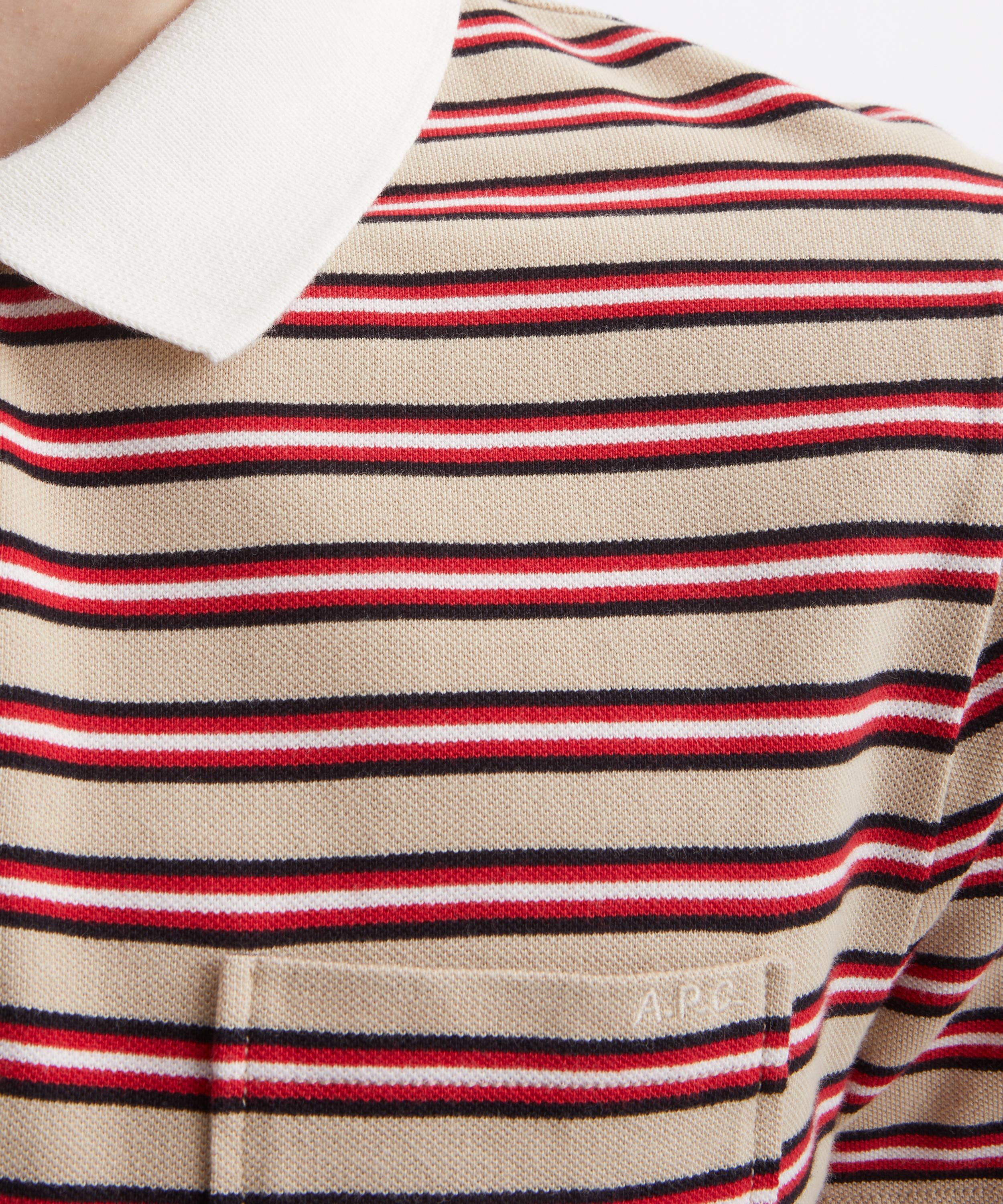 A.P.C. - Oscar Striped Polo Shirt image number 4