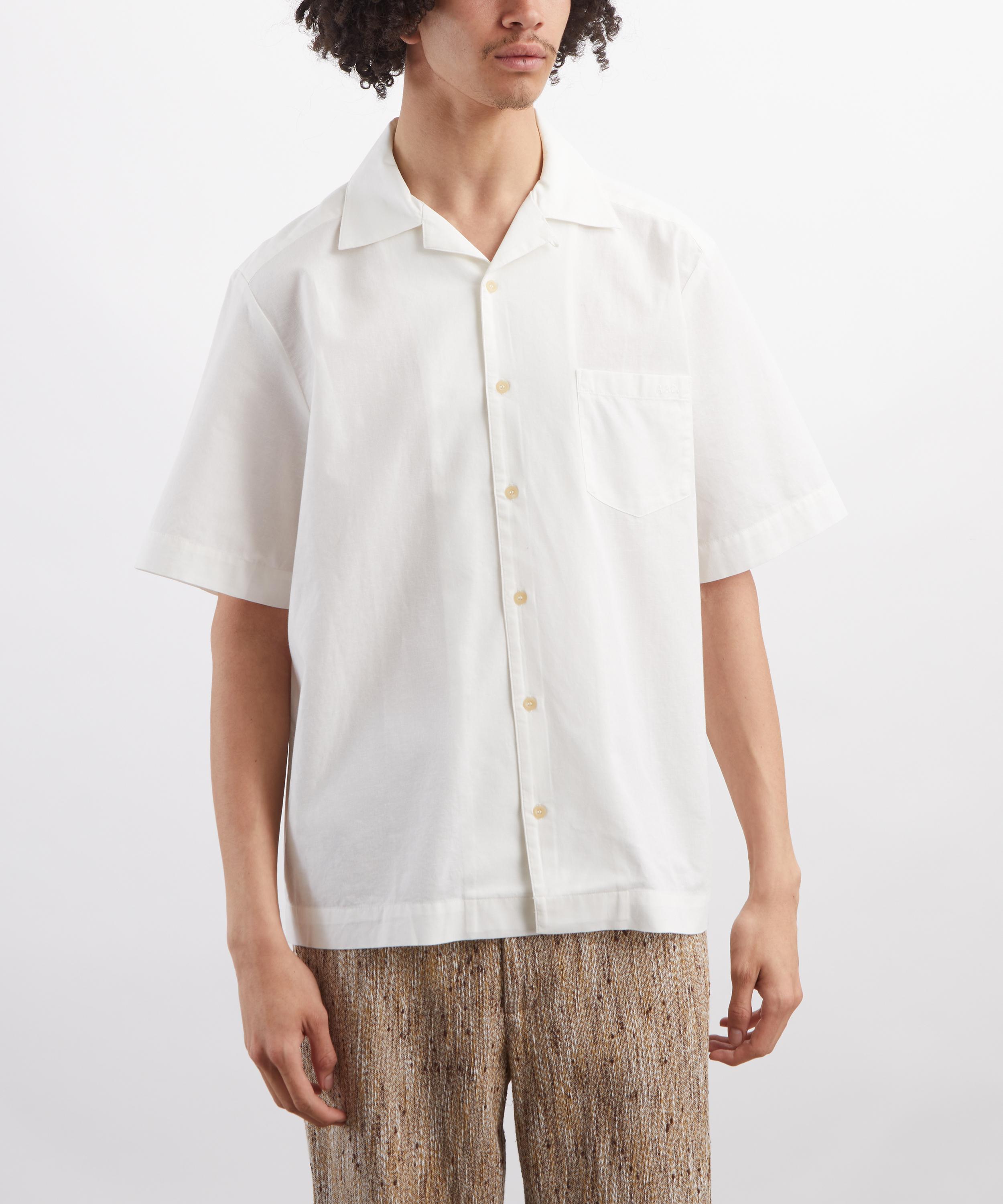 A.P.C. - Jude Short-Sleeve Cotton-Linen Shirt image number 2