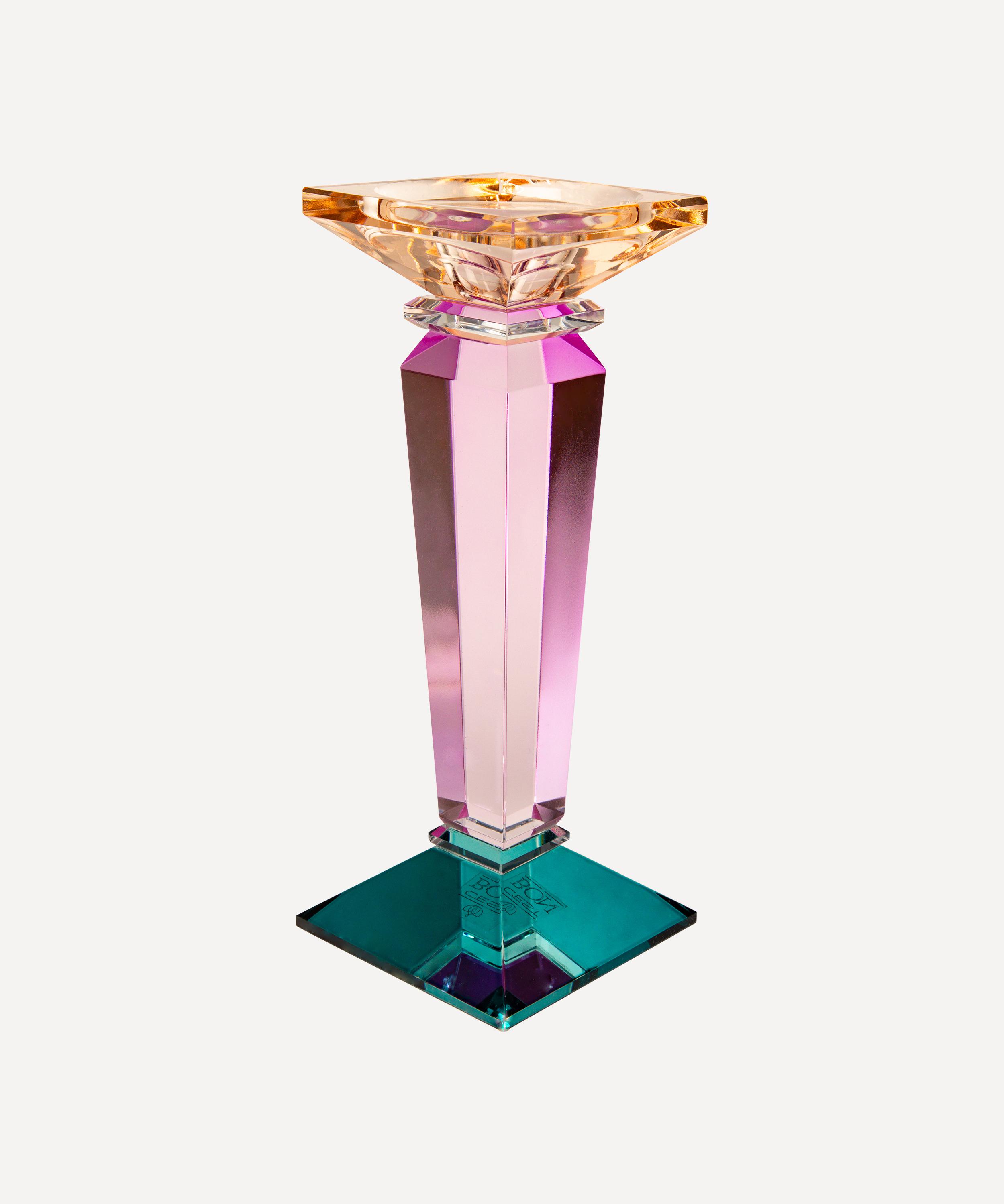 EJA - Tall Crystal Glass Candleholder