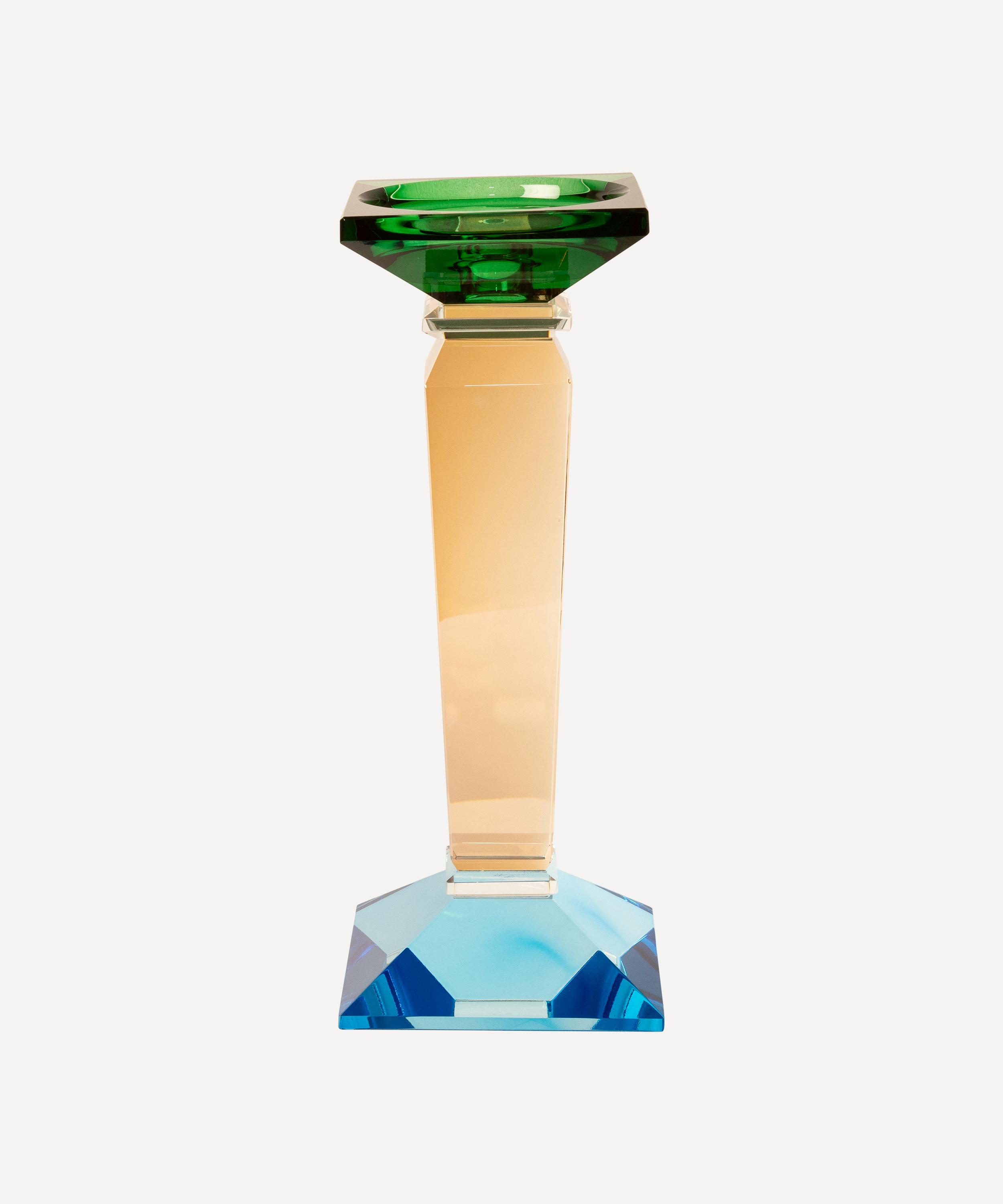 EJA - Tall Crystal Glass Candleholder image number 1