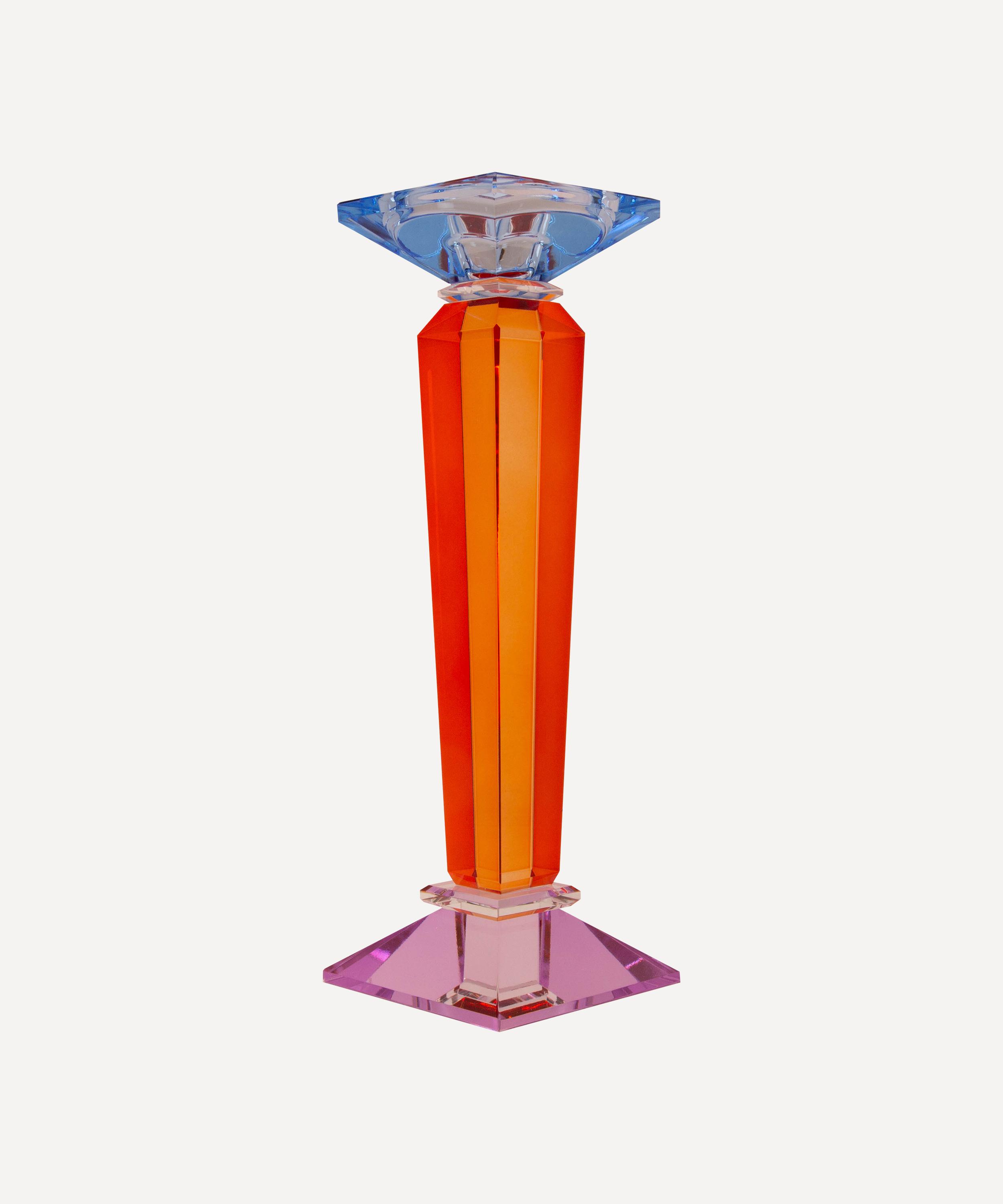 EJA - Tall Crystal Glass Candleholder image number 1