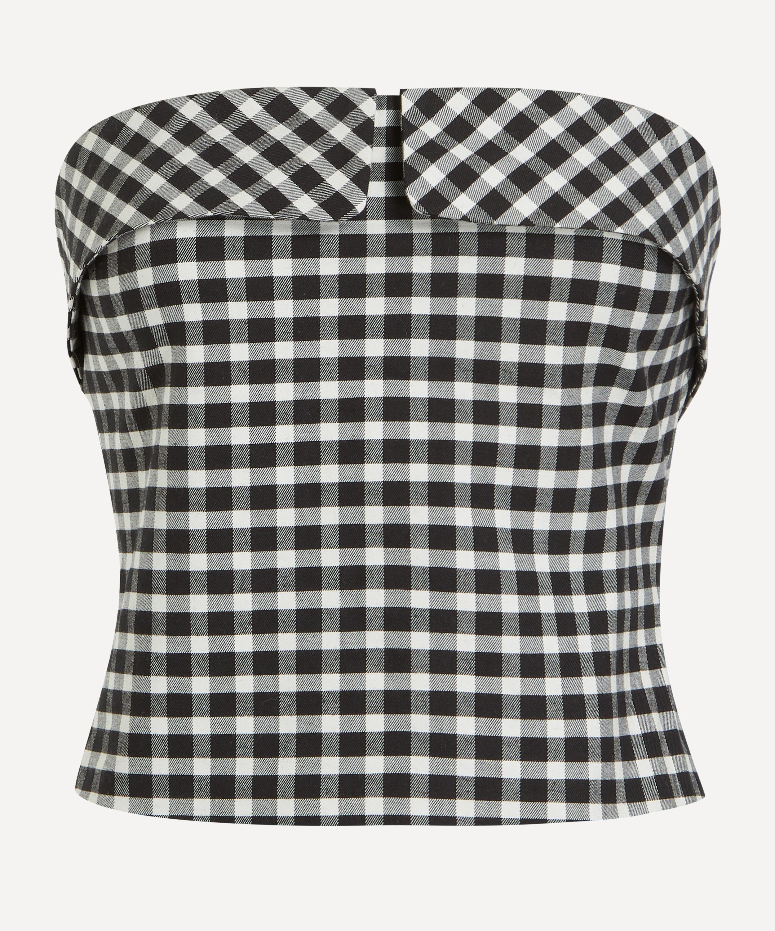 Posse - Chiara Gingham Strapless Top