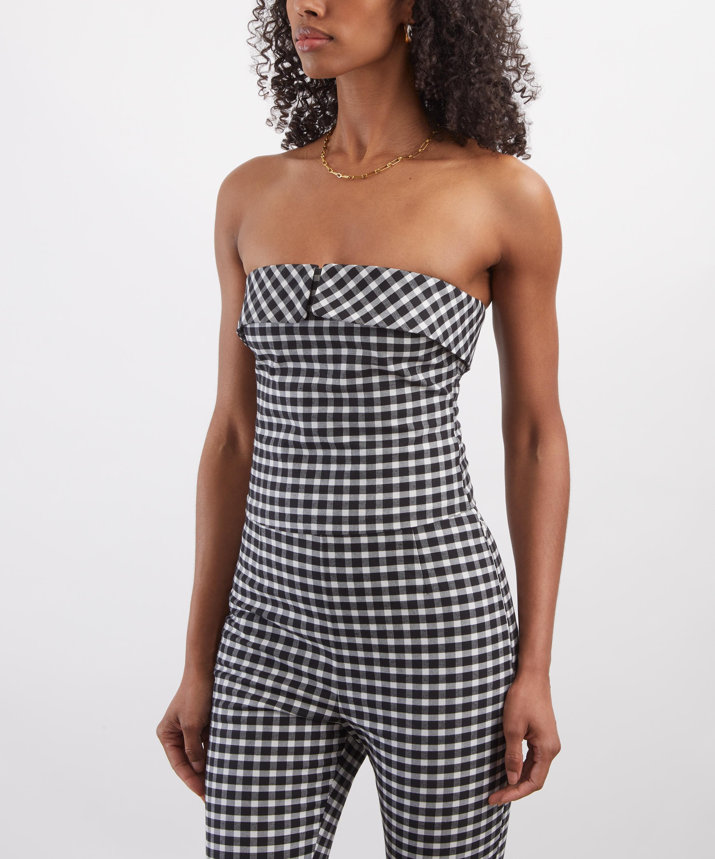 Posse - Chiara Gingham Strapless Top image number 2