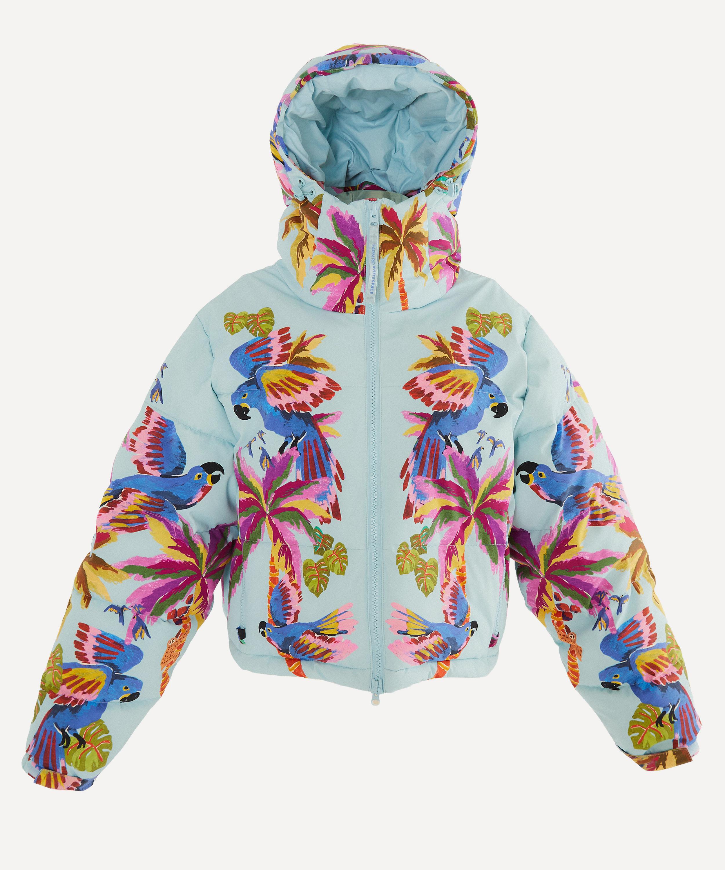 FARM Rio - Blue Macaw Hooded Puffer Ski Jacket