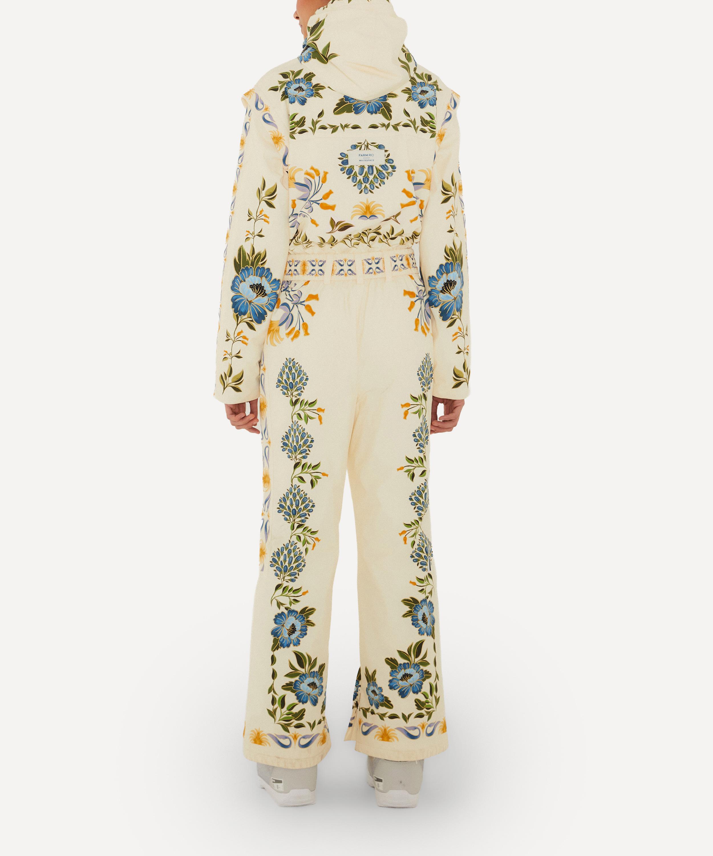 FARM Rio - Off-White Winter Garden Hooded Jumpsuit image number 3
