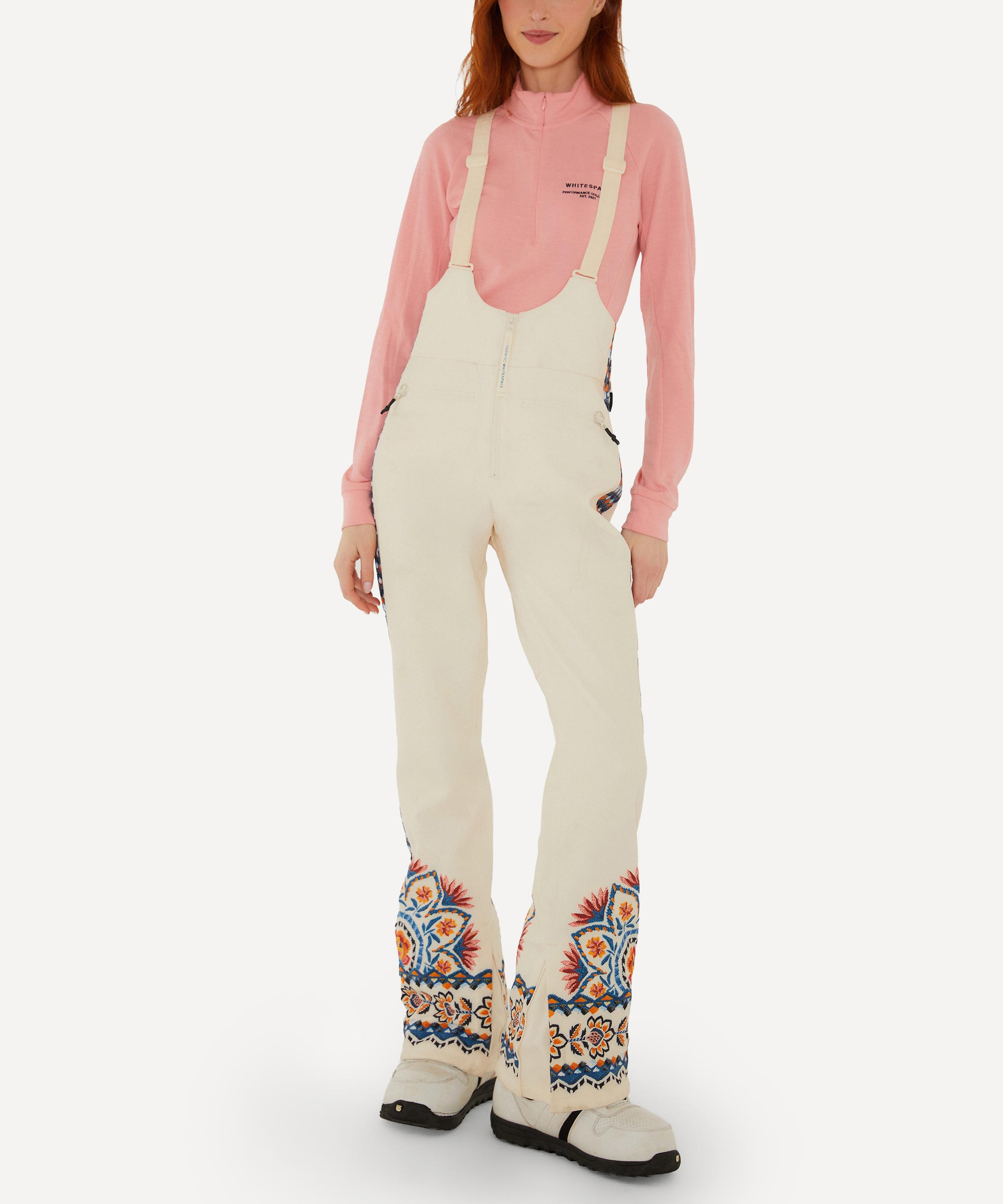 FARM Rio - Off-White Lucy Floral Suspender Ski Trousers image number 1