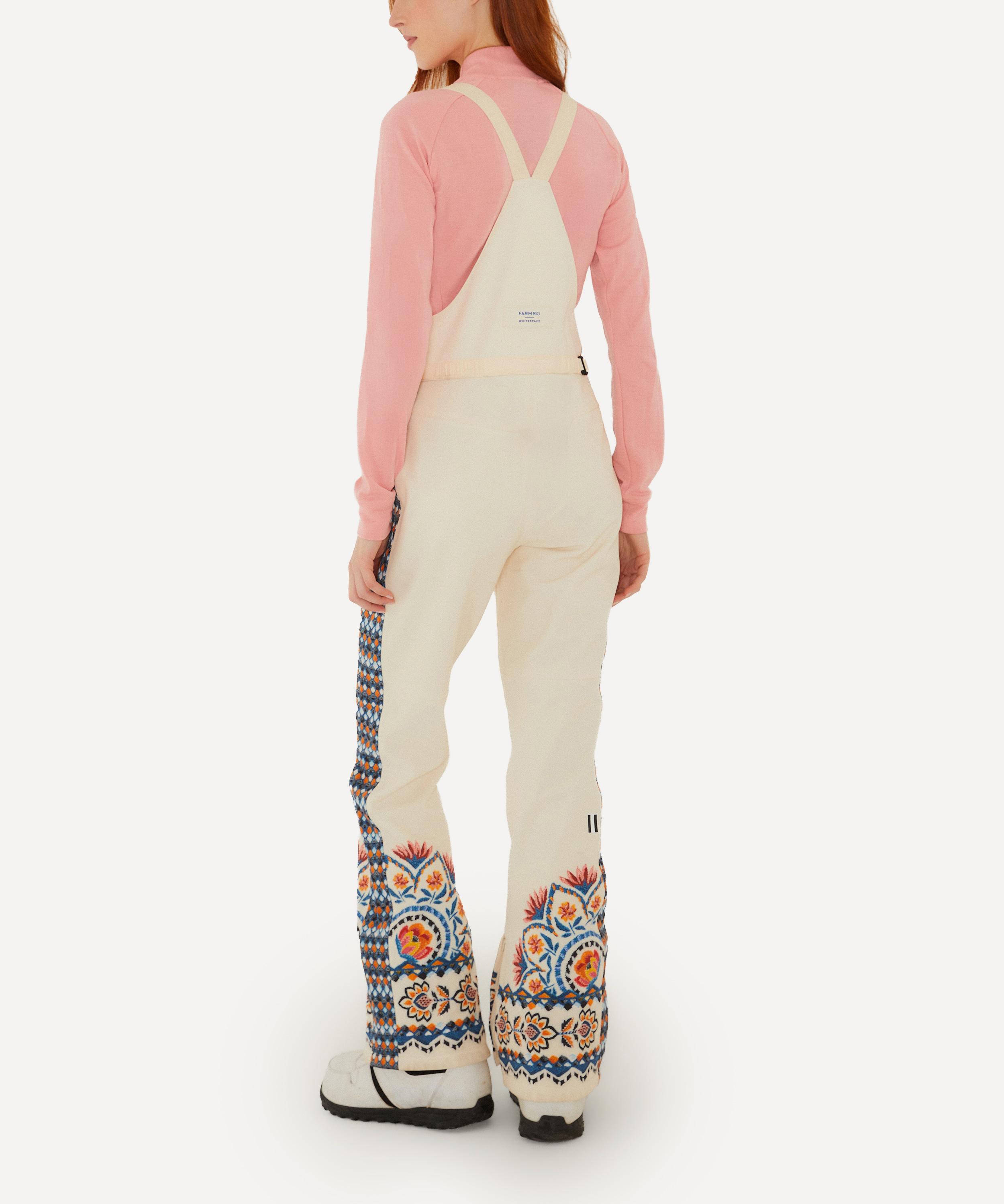 FARM Rio - Off-White Lucy Floral Suspender Ski Trousers image number 3
