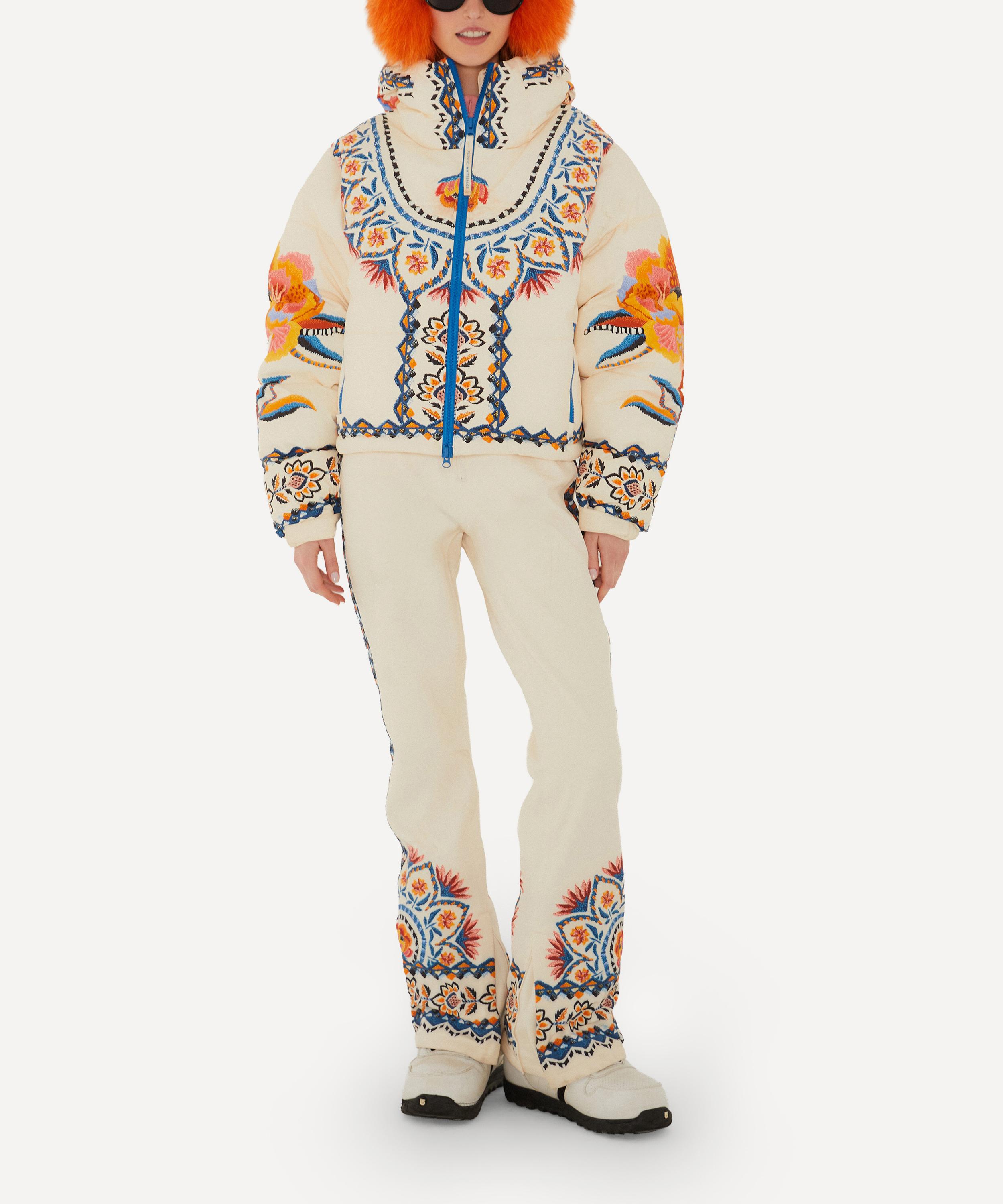 FARM Rio - Off-White Lucy Floral Puffer Jacket image number 1
