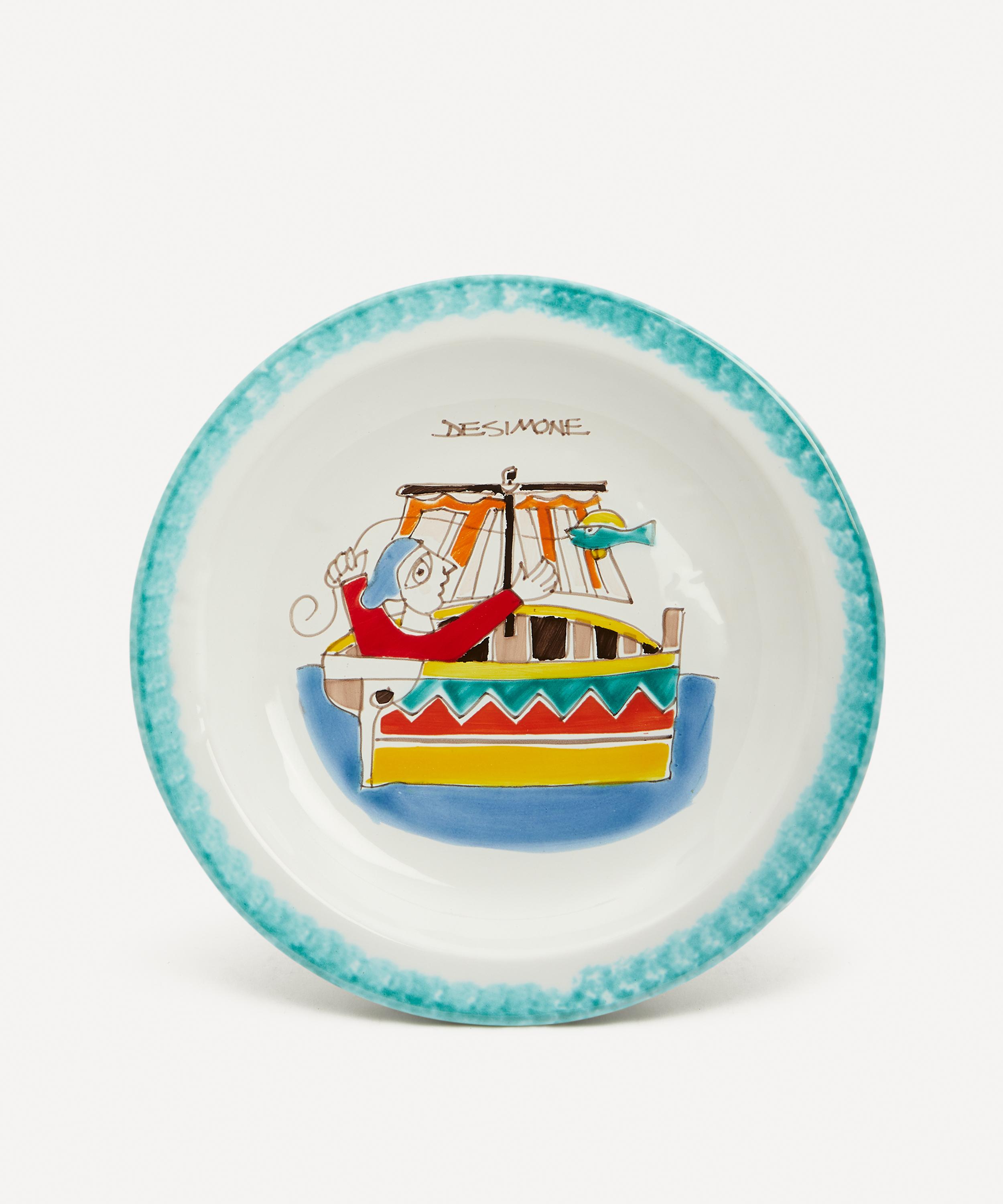 Ceramiche De Simone - Fishing on Boat Round Plate