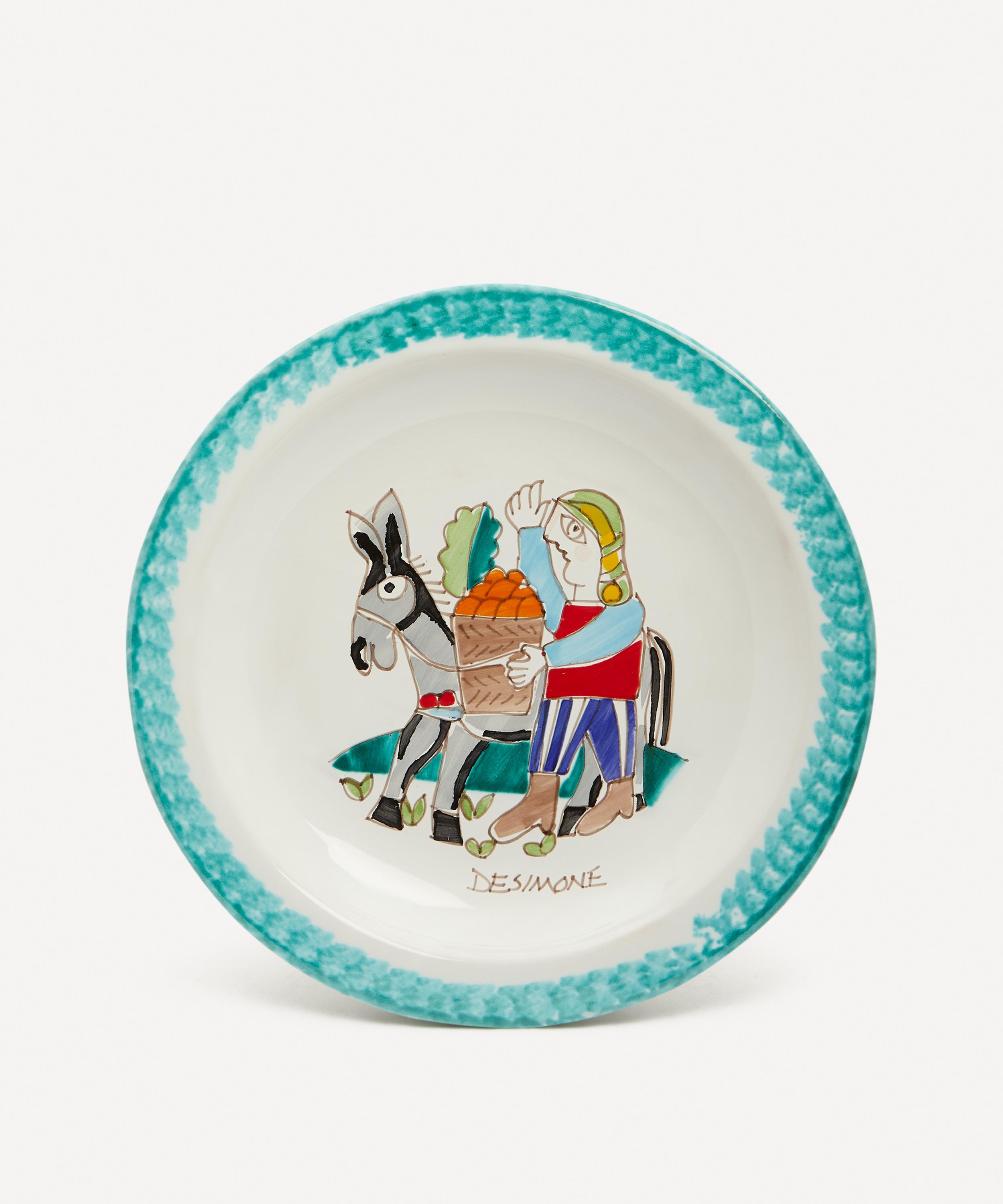 Ceramiche De Simone - Omino Su Asinello Round Plate