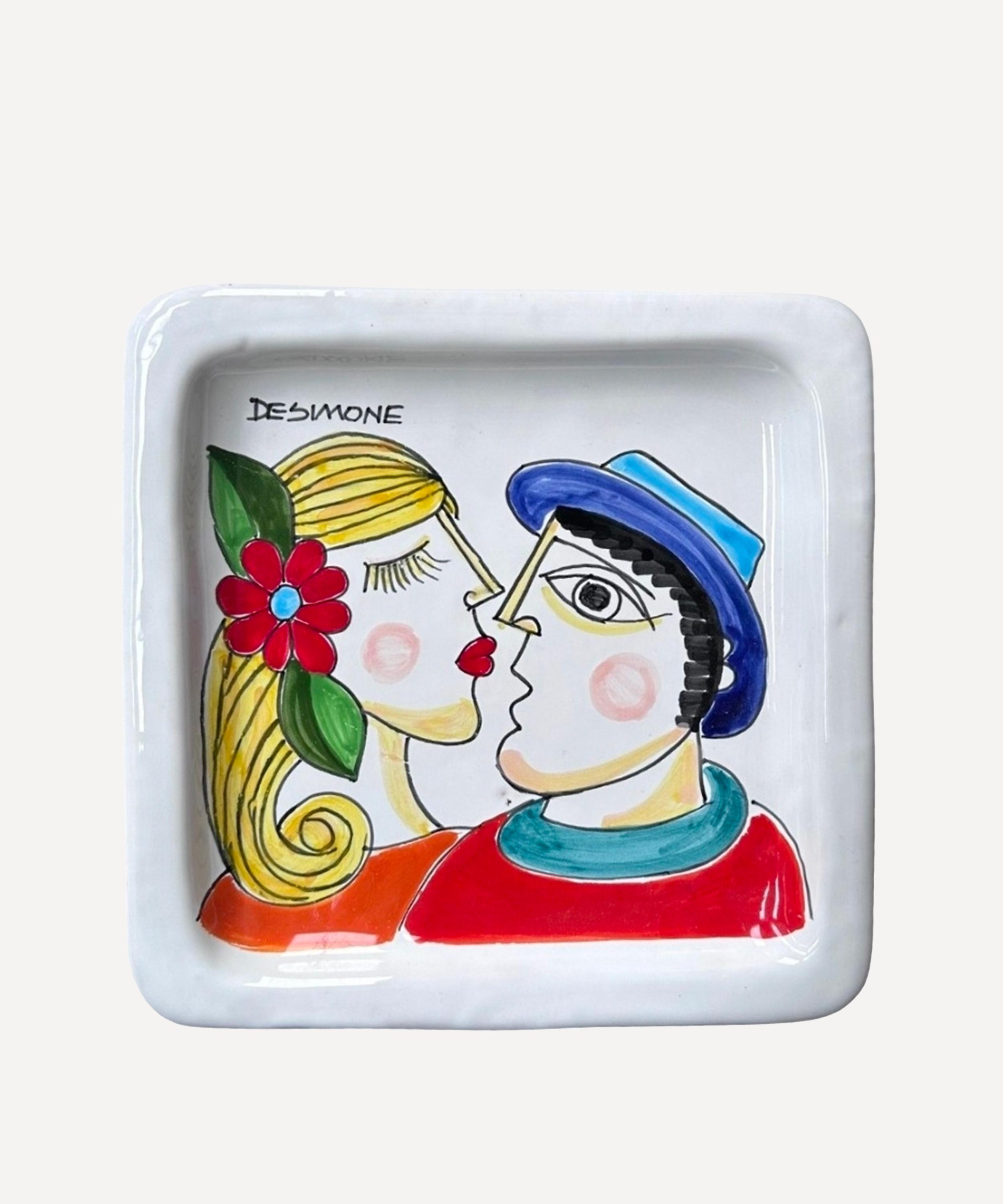 Ceramiche De Simone - Lovers Kiss Square Plate
