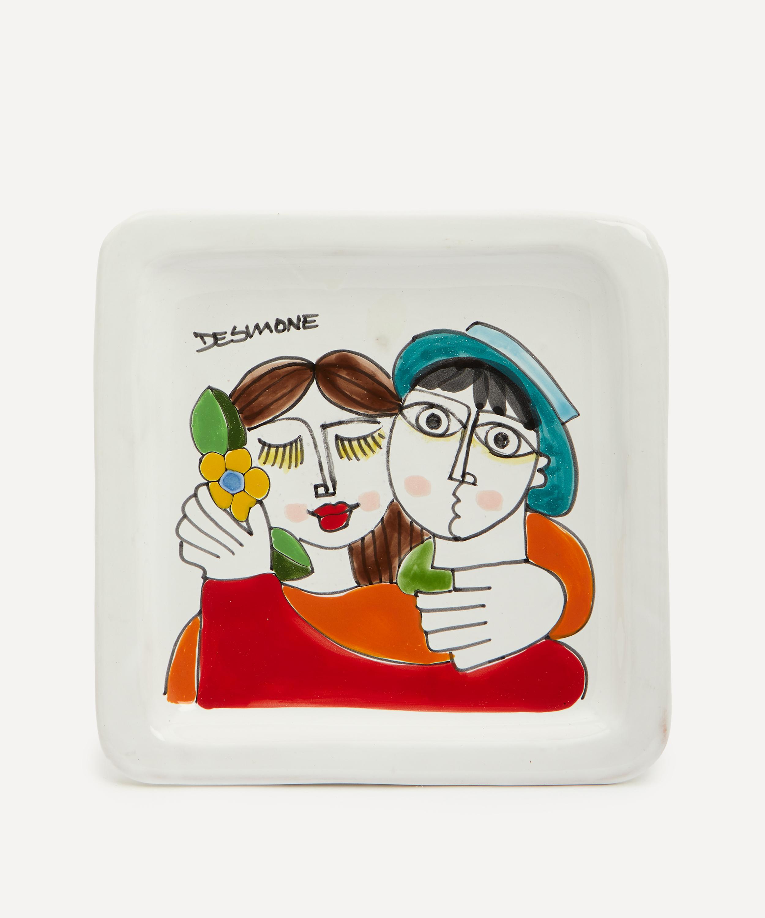 Ceramiche De Simone - Lovers Hug Square Plate