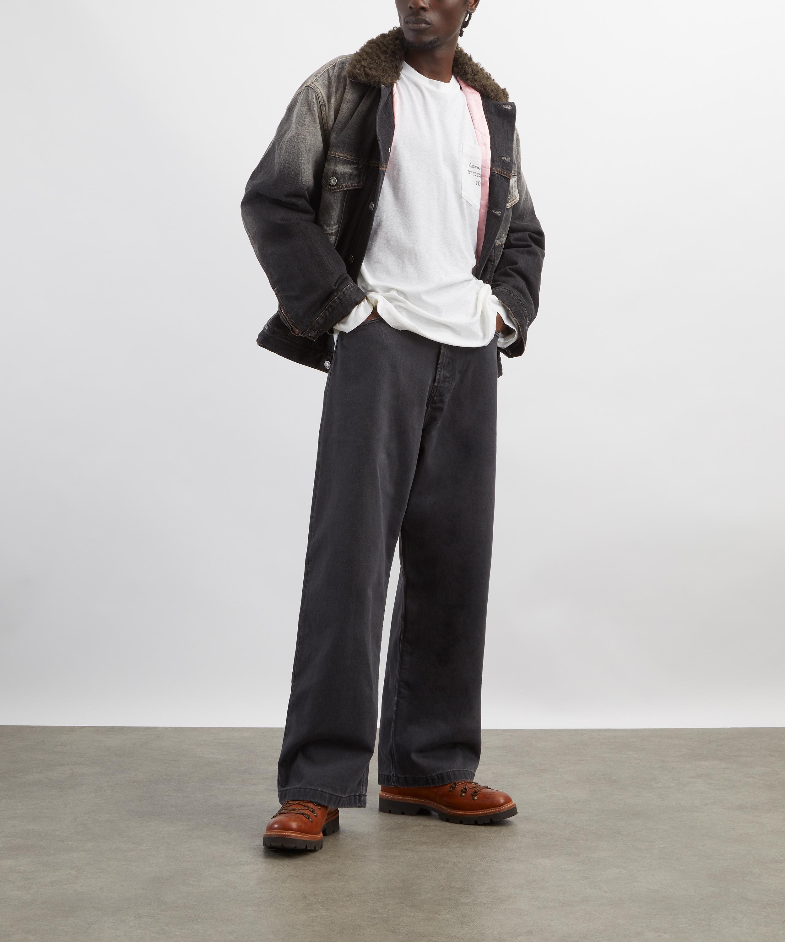 Acne Studios - Optic White Relaxed Logo Pocket T-Shirt image number 1