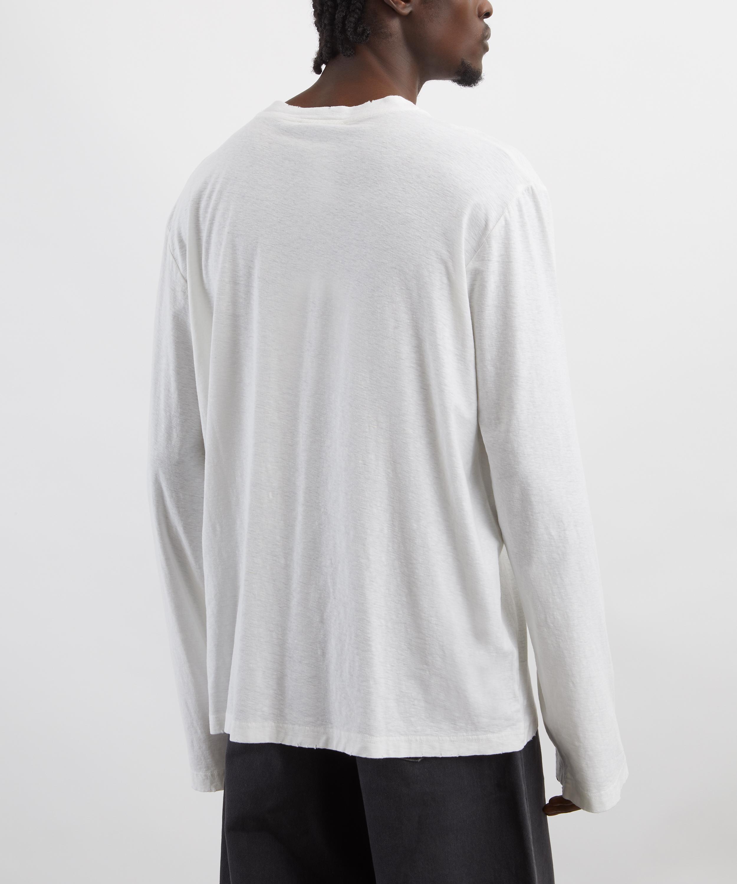 Acne Studios - Optic White Relaxed Logo Pocket T-Shirt image number 3