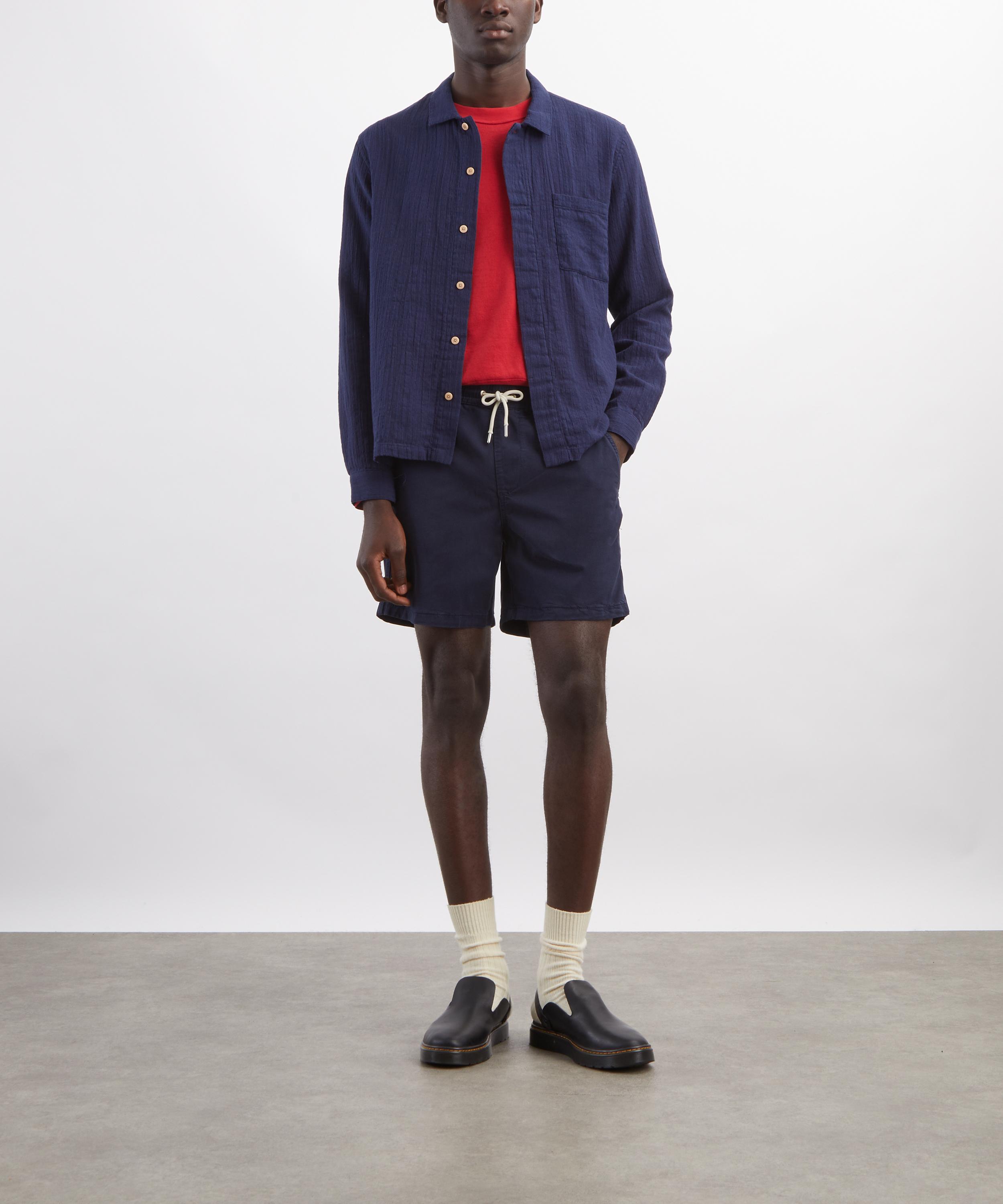 Folk - Navy Openweave Patch Shirt image number 1