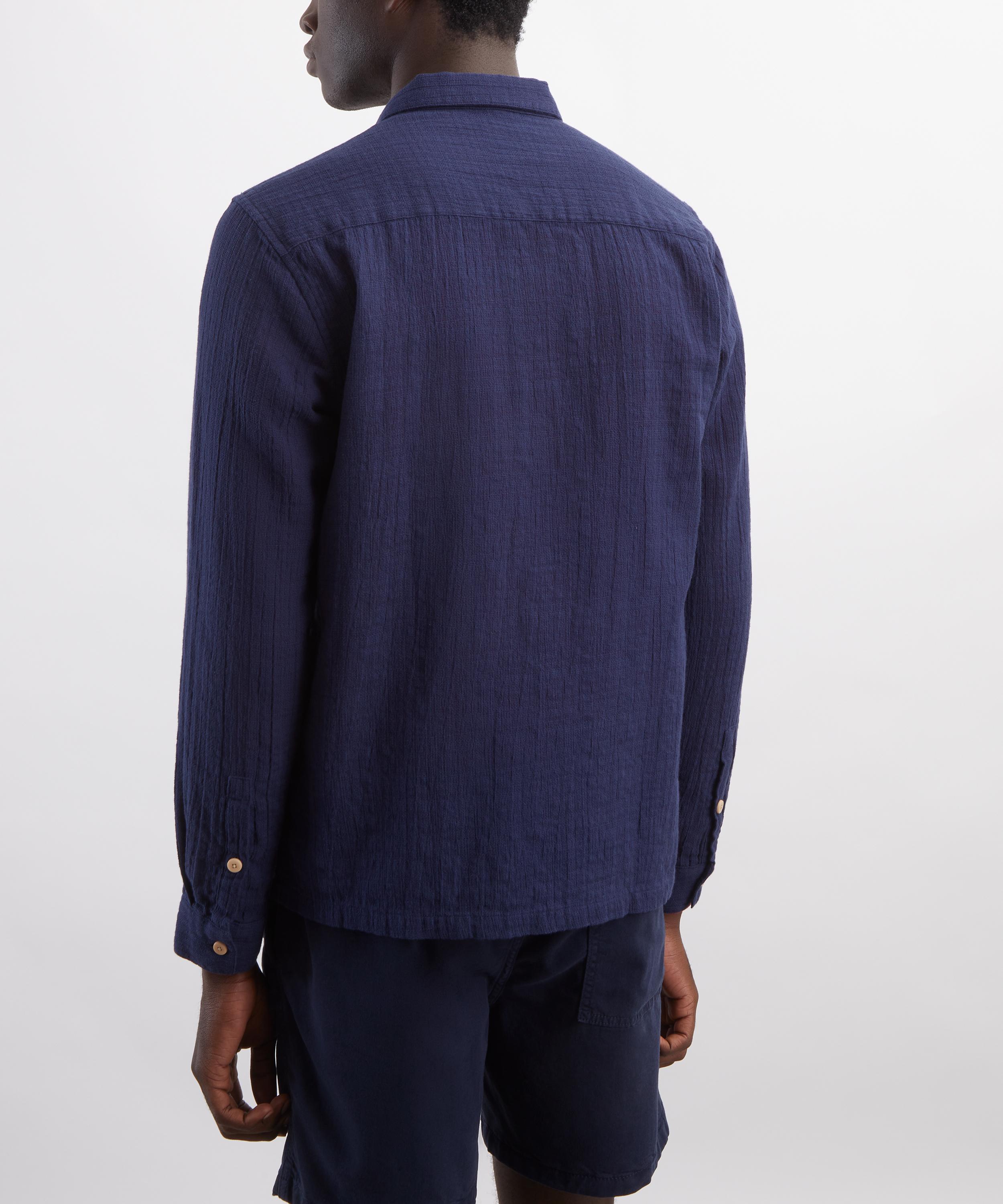 Folk - Navy Openweave Patch Shirt image number 3
