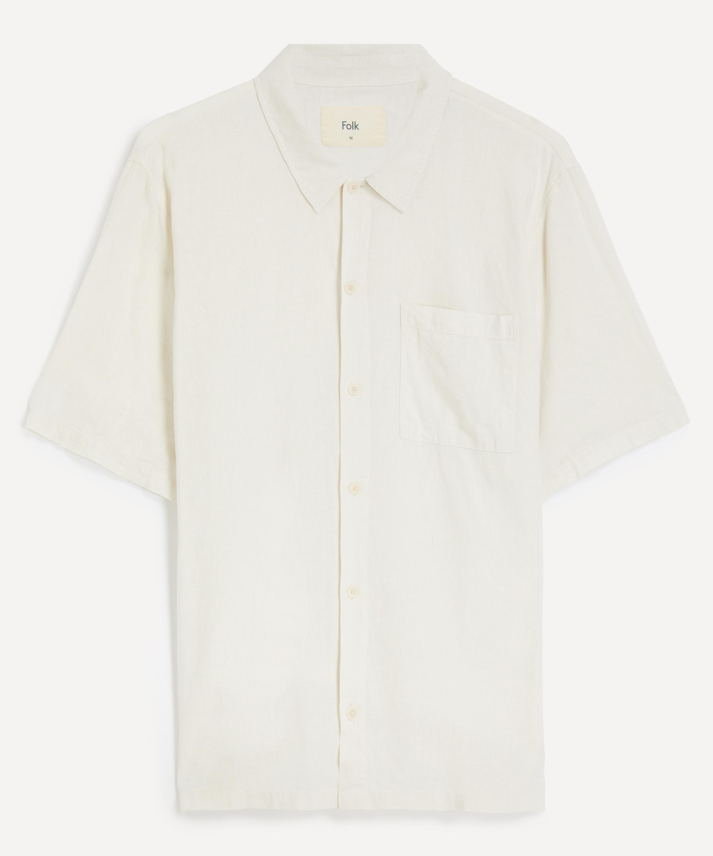 Folk - Gabe Linen-Cotton Short Sleeve Shirt image number 0