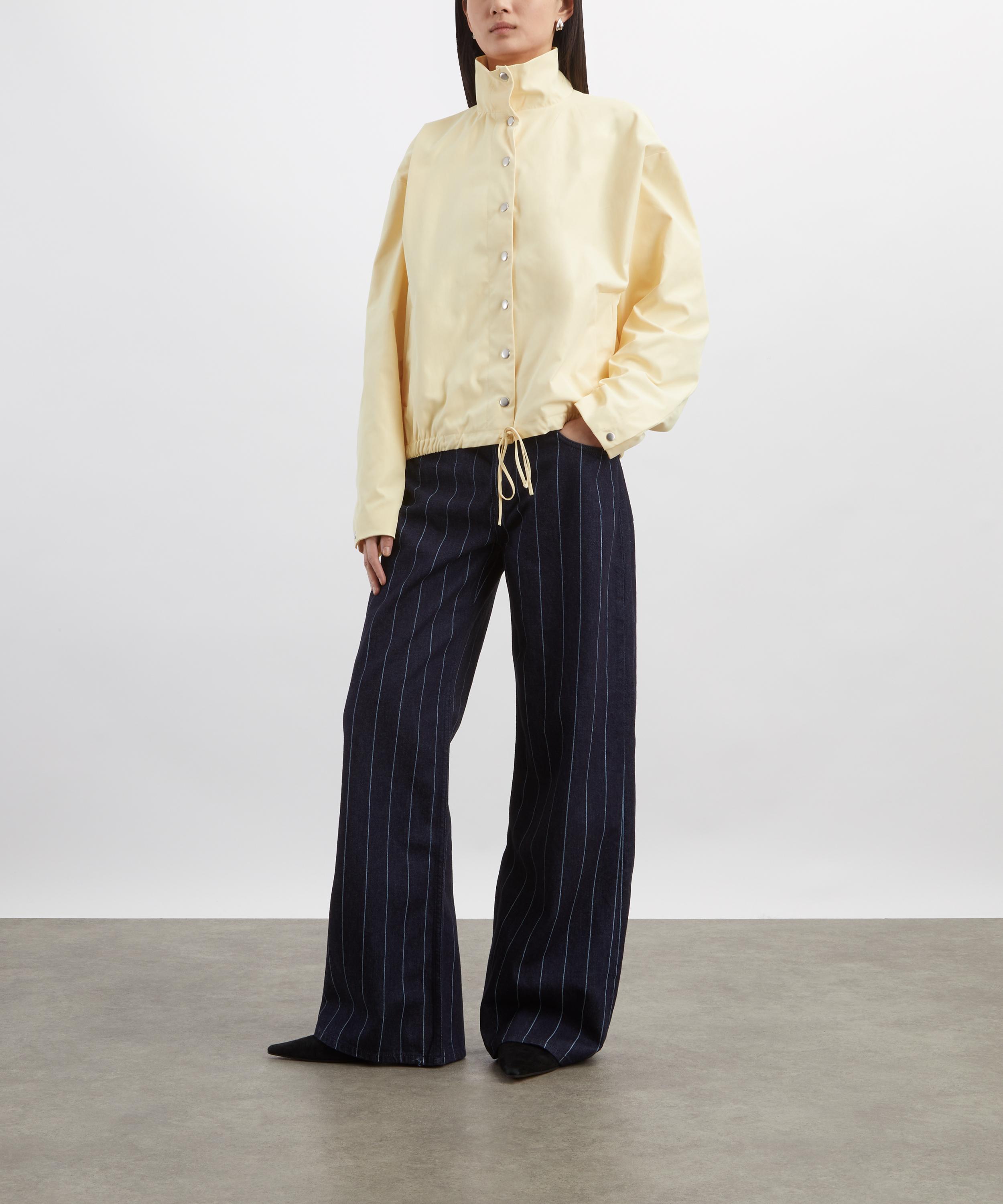 Reformation - Cary Low-Rise Slouchy Wide-Leg Jeans in Pinstripe Lake image number 1